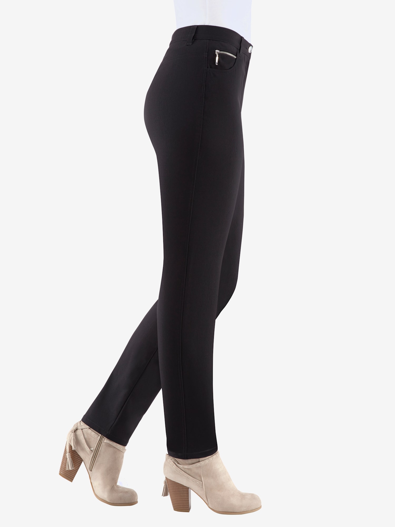 Pantalon d'hiver femme coupe indémodable, couleur noir, taille 54, marque Stehmann Comfort line - helline