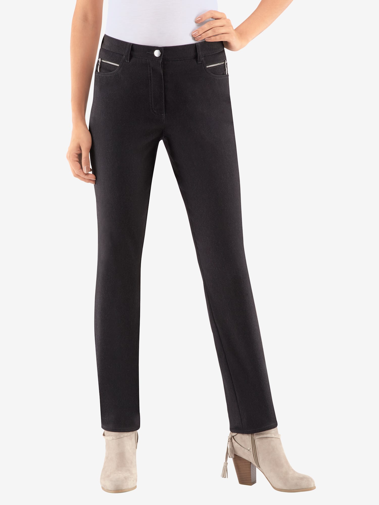 Pantalon d'hiver femme coupe indémodable, couleur gris, taille 56, marque Stehmann Comfort line - helline