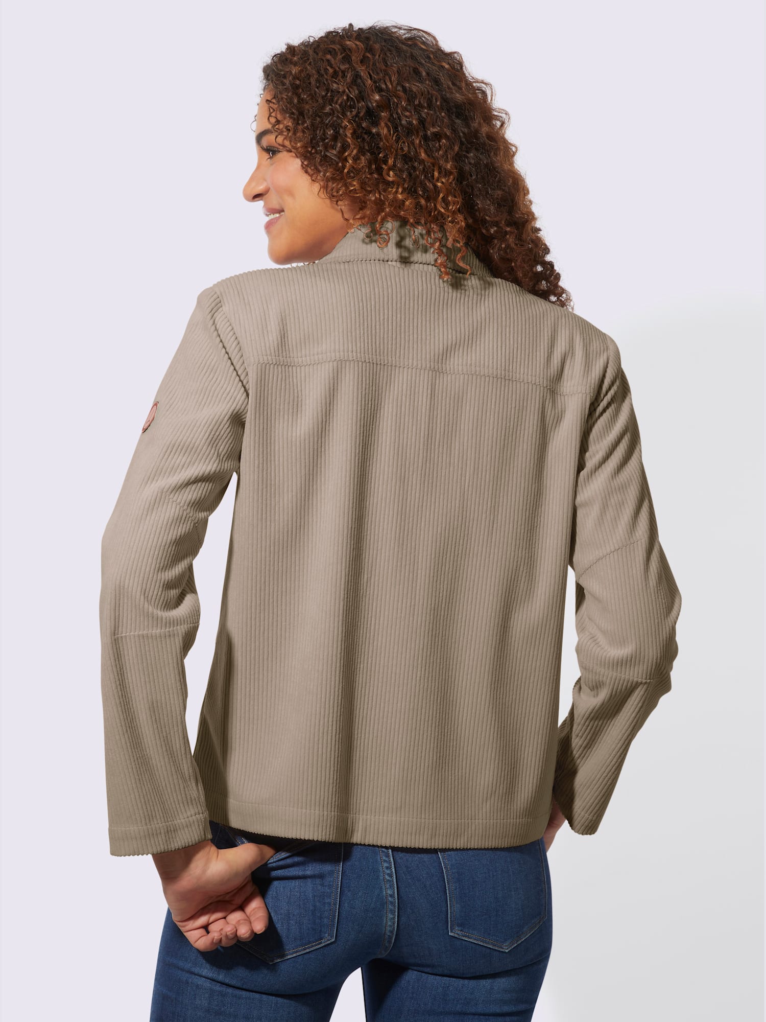 Veste en velours côtelé qualité velours très douce, couleur marron, taille 40, marque Collection L - helline