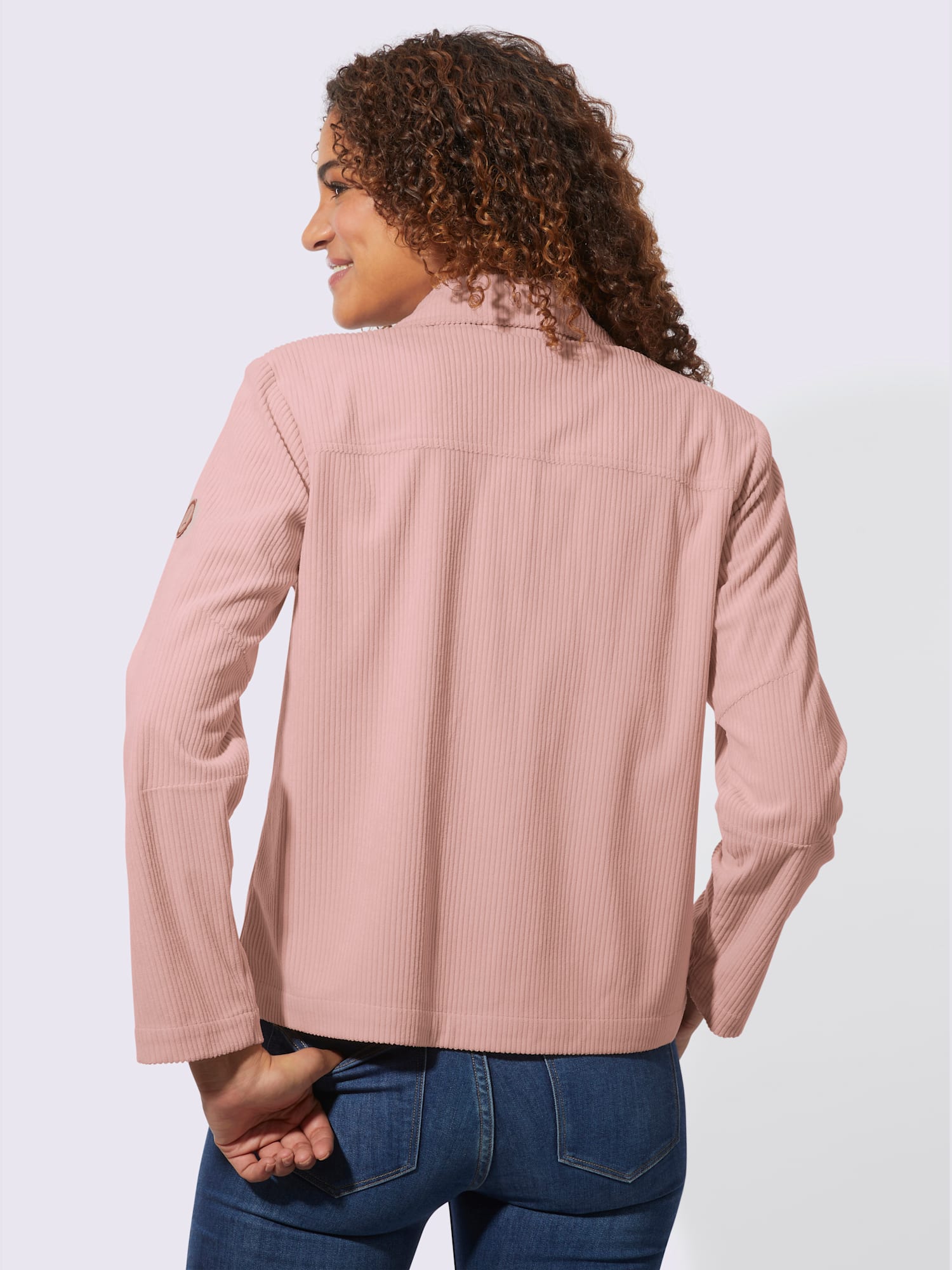 Veste en velours côtelé qualité velours très douce, couleur couleur ivoire, taille 46, marque Collection L - helline