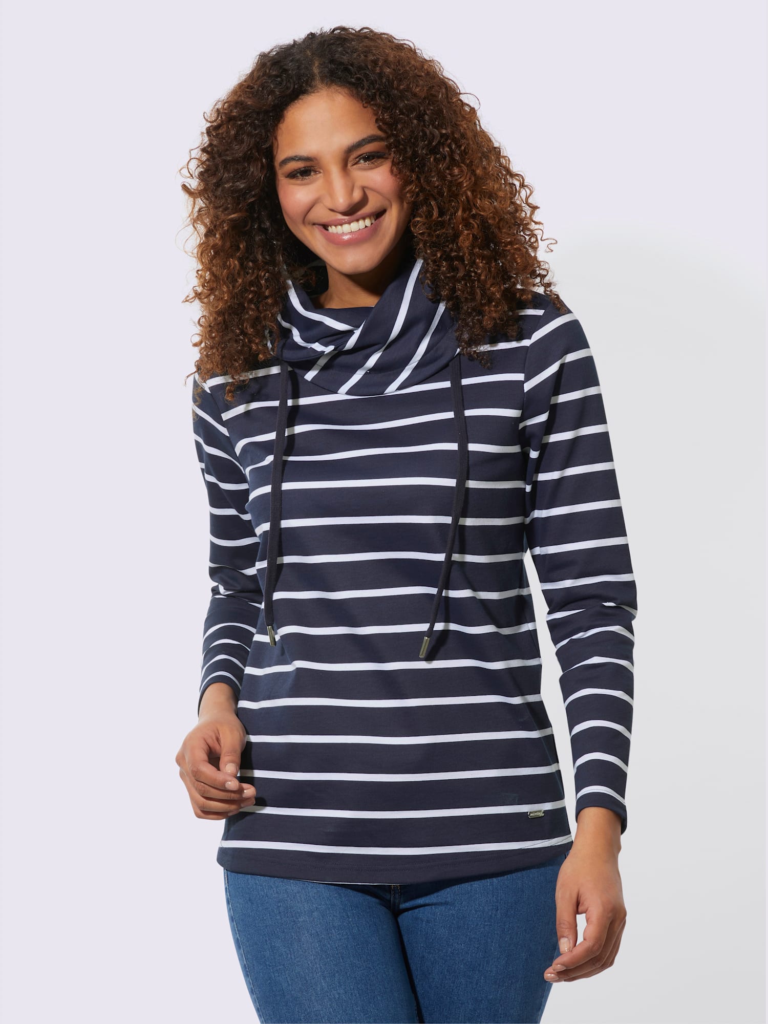 Sweatshirt très agréable à porter, couleur bleu, taille 38, marque Collection L - helline