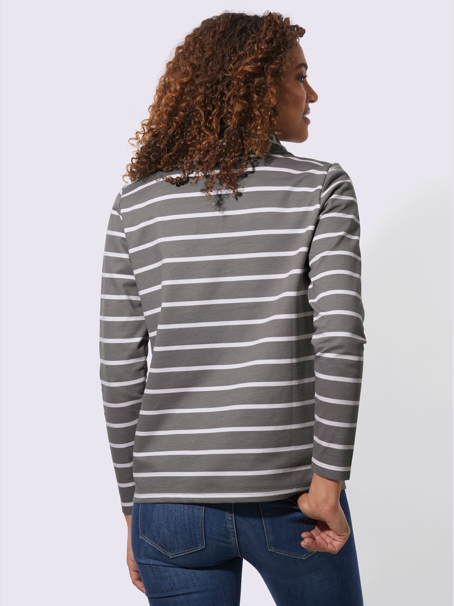 Sweatshirt très agréable à porter, couleur gris, taille 40, marque Collection L - helline