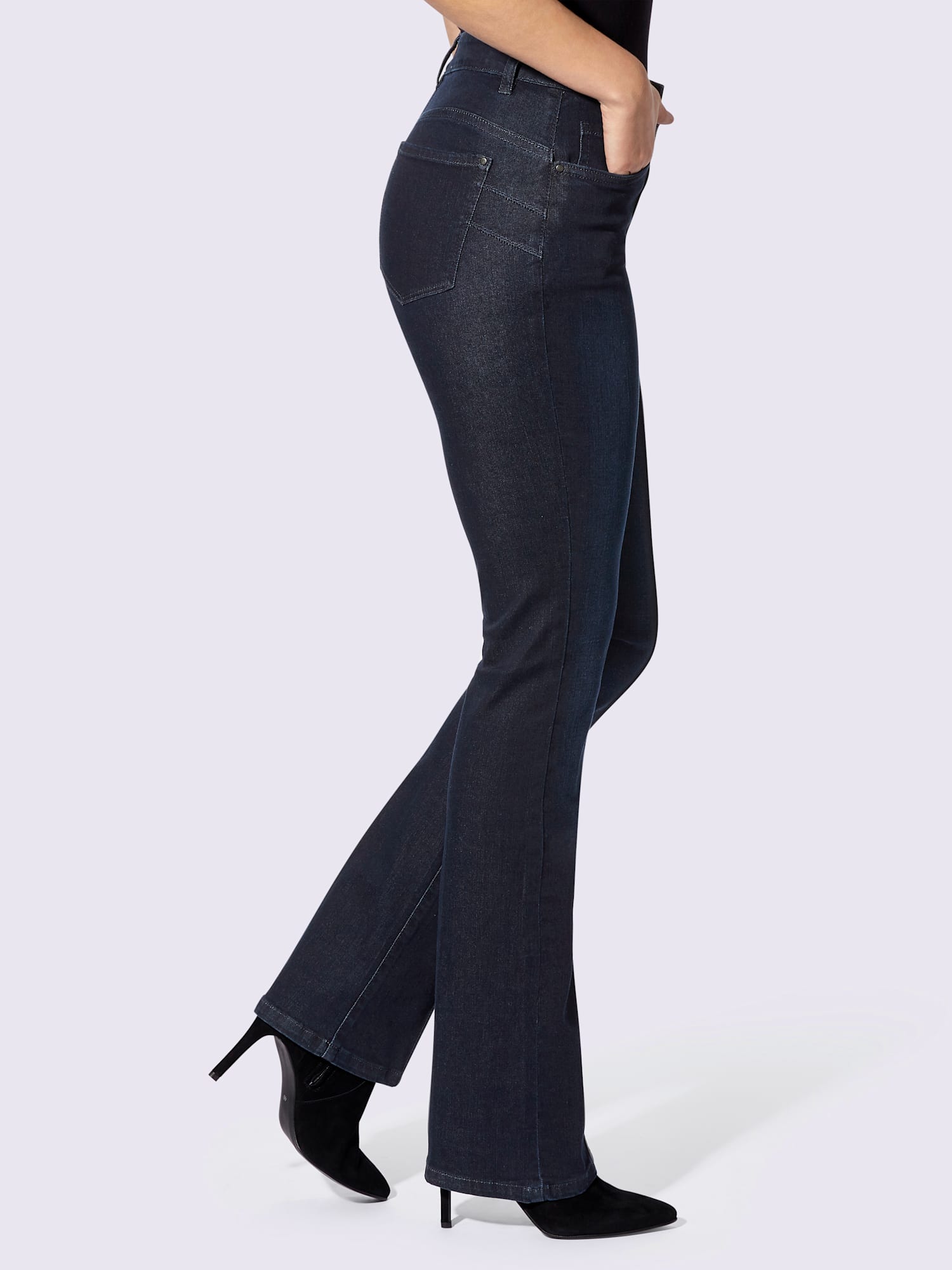 Jean push-up nervures affinantes, couleur bleu, taille 38, marque Ashley Brooke - helline