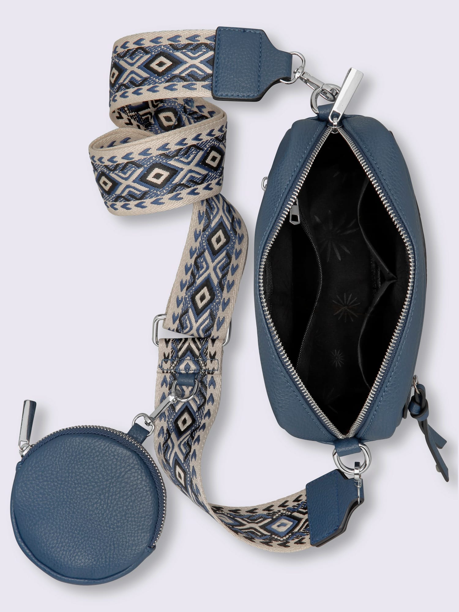 Sac imitation cuir souple, couleur bleu, taille 0 - Witt