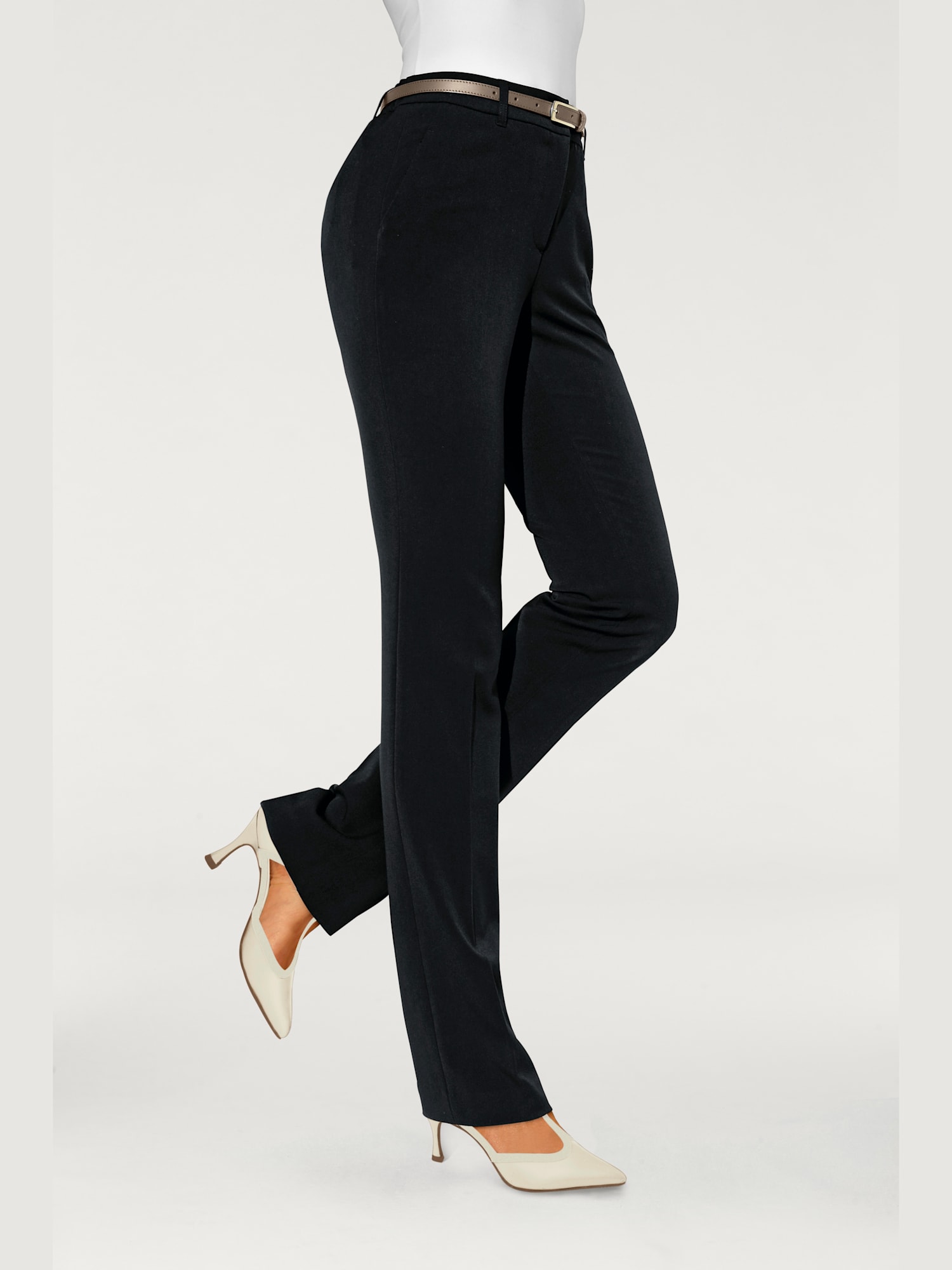 Pantalon coupe droite, couleur noir, taille 46, marque Rick Cardona - helline