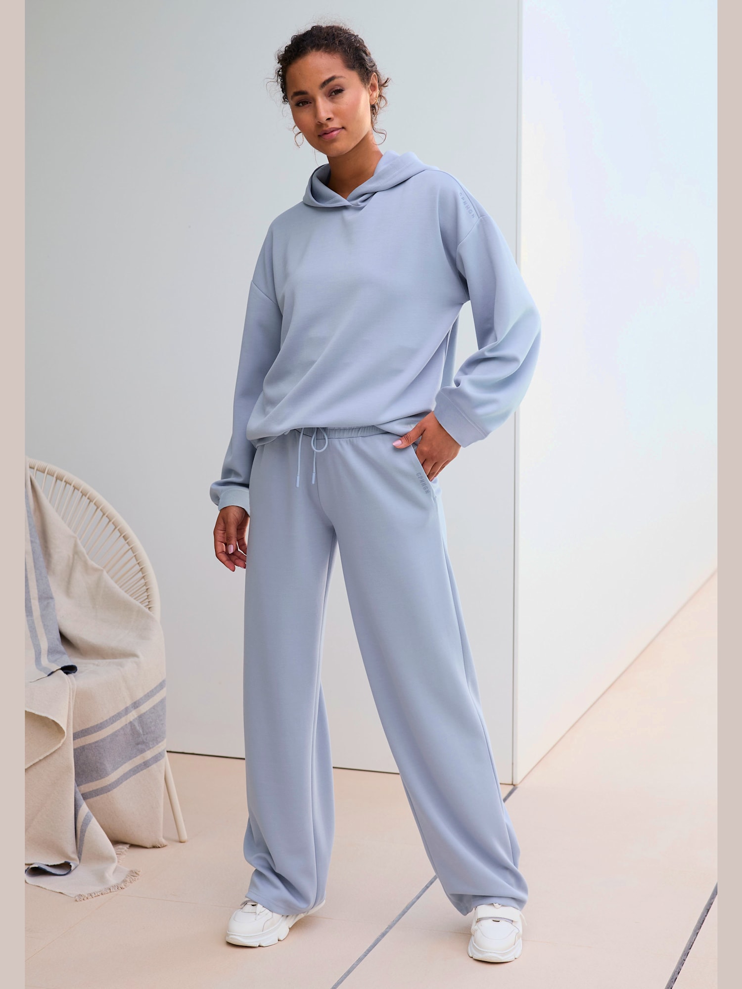 Pantalon lounge pantalon détente large et confortable, couleur bleu, taille 38/40, marque Copenhagen Studios - helline