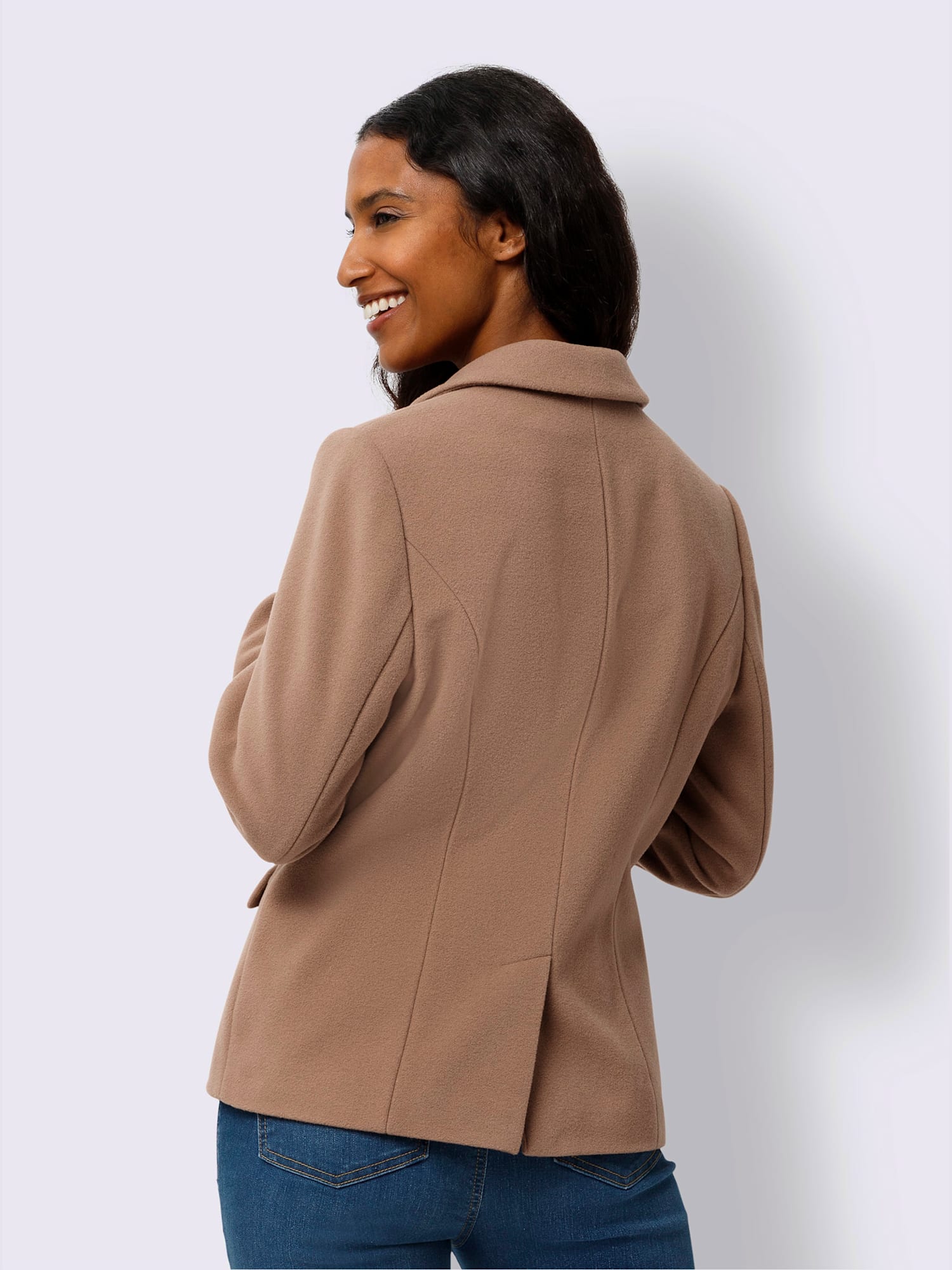 Blazer qualité laine, couleur marron, taille 48, marque Best Connection - helline