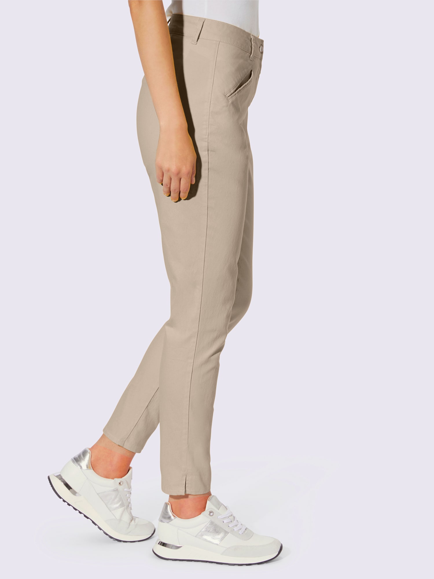 Pantalon skinny qualité extensible, couleur marron, taille 46 - Witt