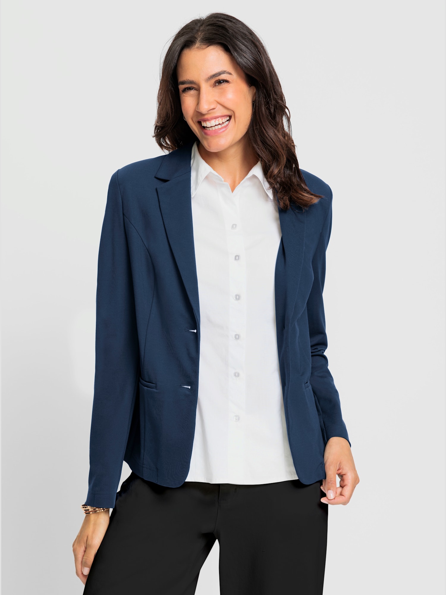 Blazer en jersey avec viscose (ecovero), couleur bleu, taille 54 - Witt