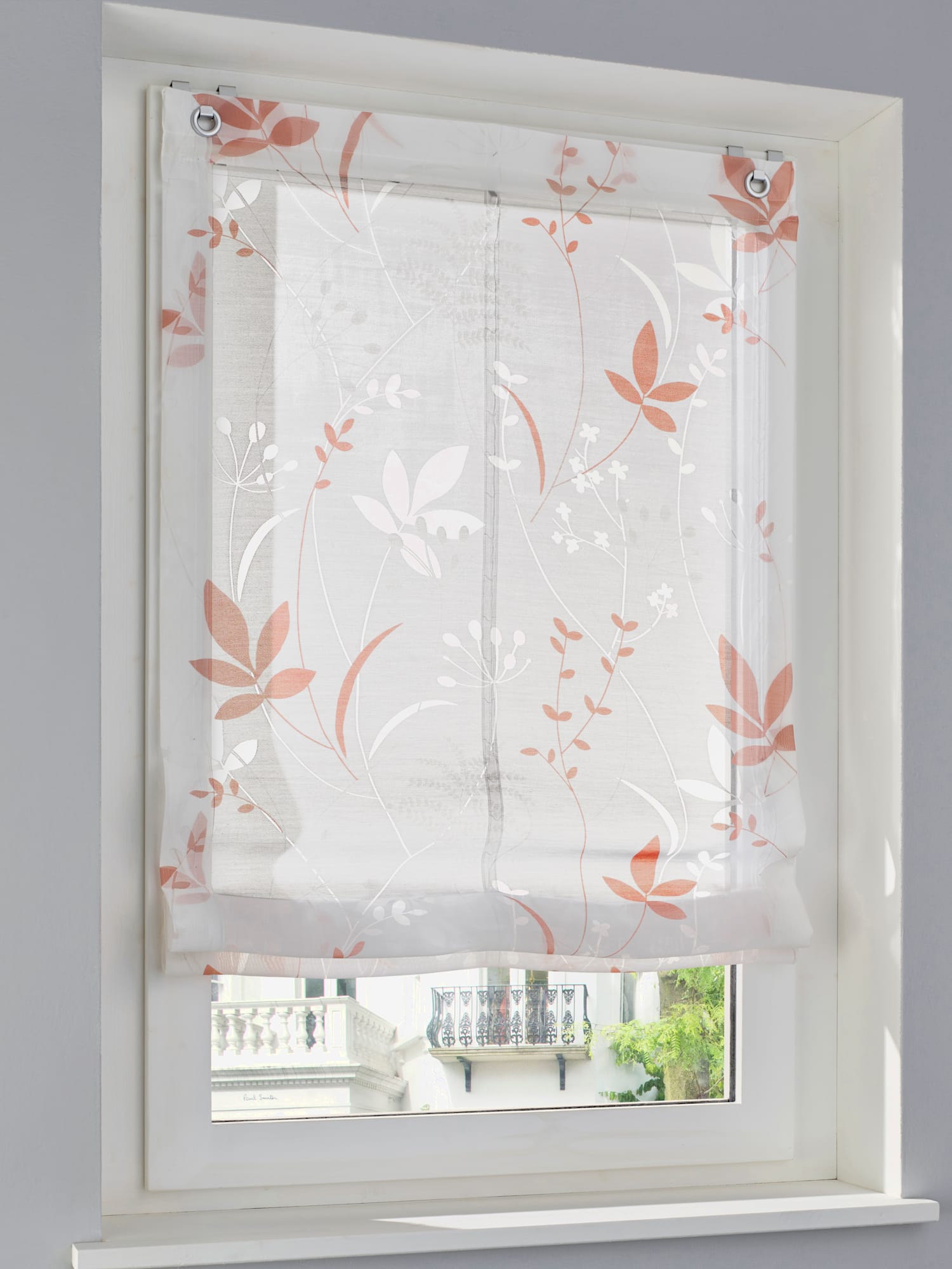 Store-bateau matière semi-transparente, couleur rose, taille 140x100 cm, marque helline home - helline
