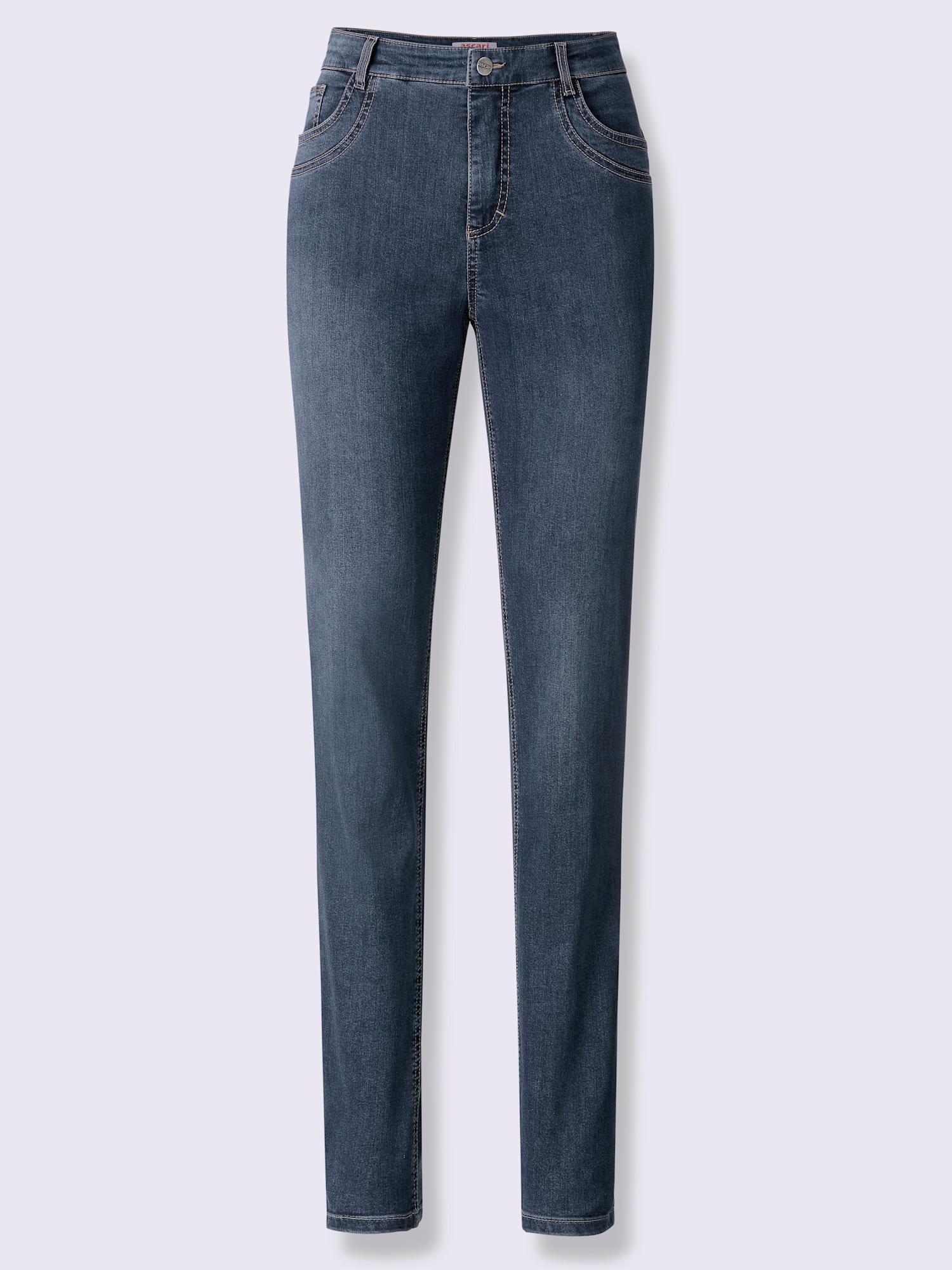 Jean 5 poches 50% coton, couleur bleu, taille 40 - helline