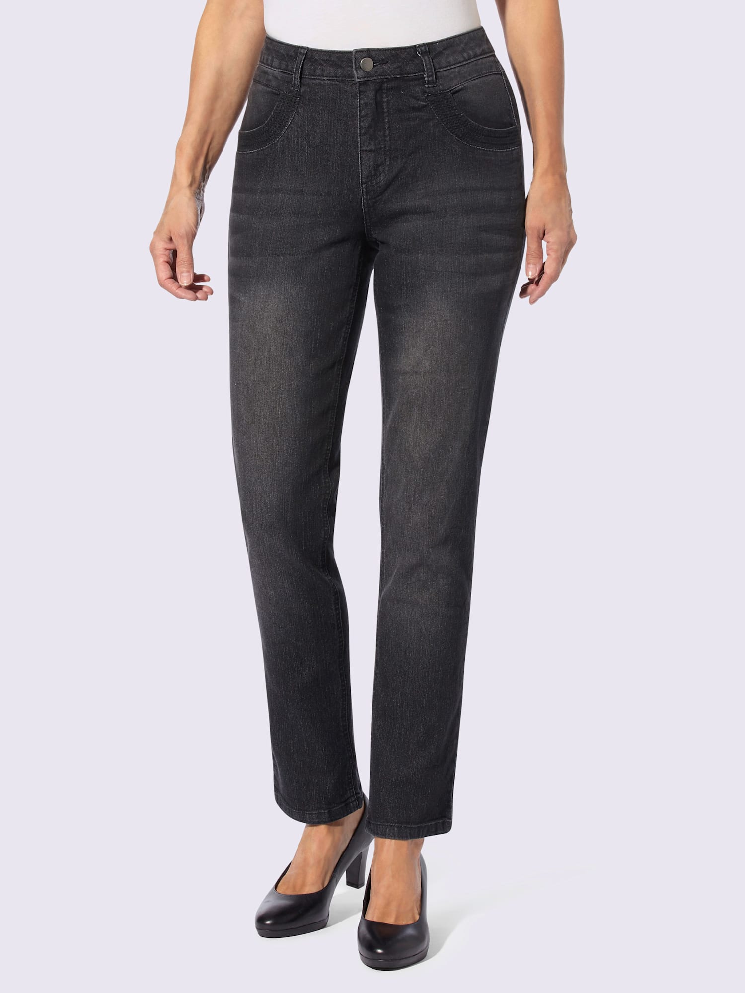 Jean skinny qualité coton, couleur noir, taille 40 - helline