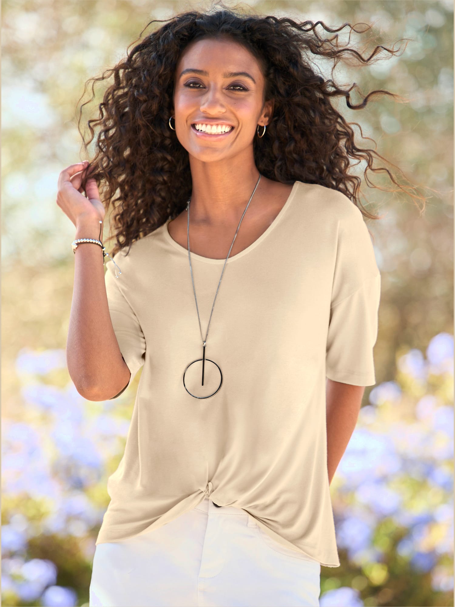 Chaîne avec pendentif magnifique collier, couleur argent, taille 0 - helline