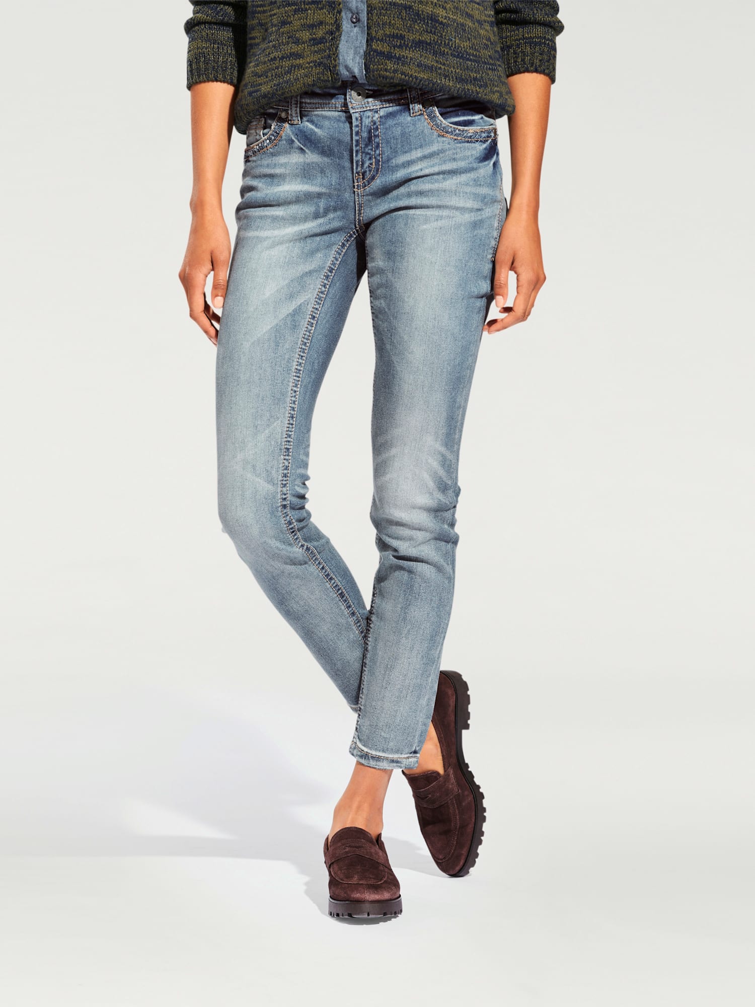 Jean skinny coupe skinny, couleur bleu, taille 48, marque Rick Cardona - helline