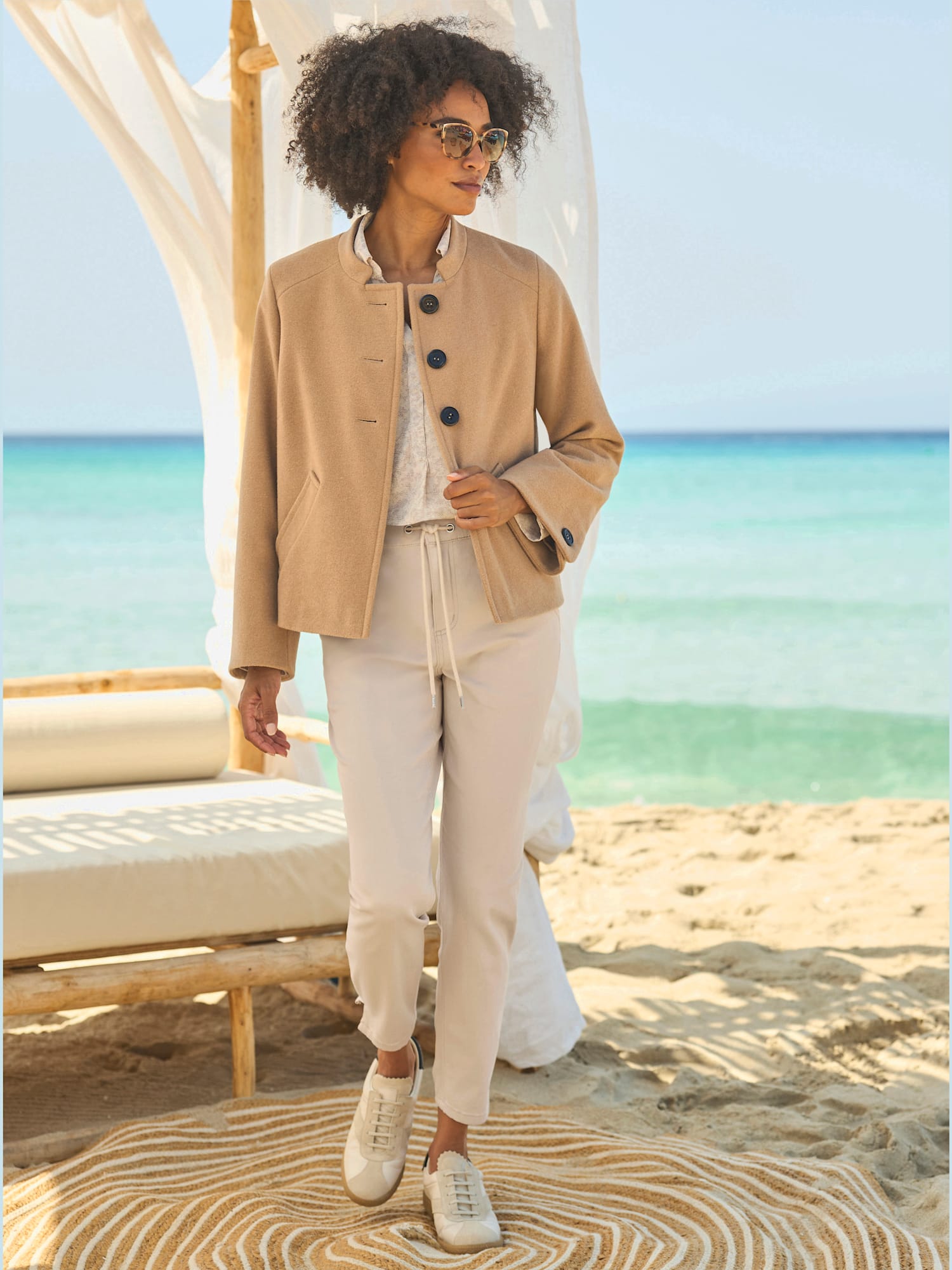 Veste blazer qualité moelleuse, couleur marron, taille 52, marque Linea Tesini - helline