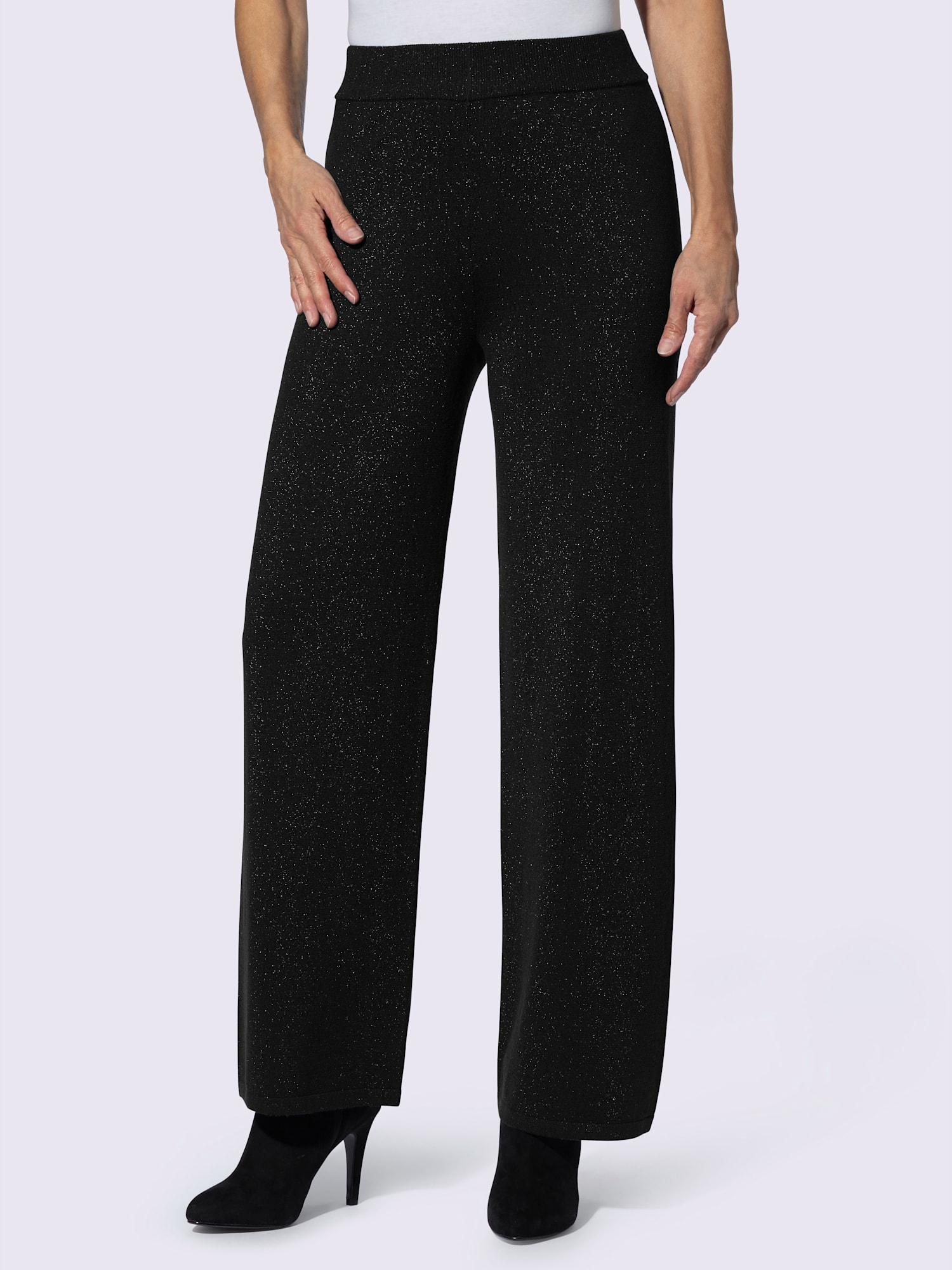 Pantalon en tricot 50% viscose (ecovero), couleur noir, taille 40, marque Fair Lady - Witt