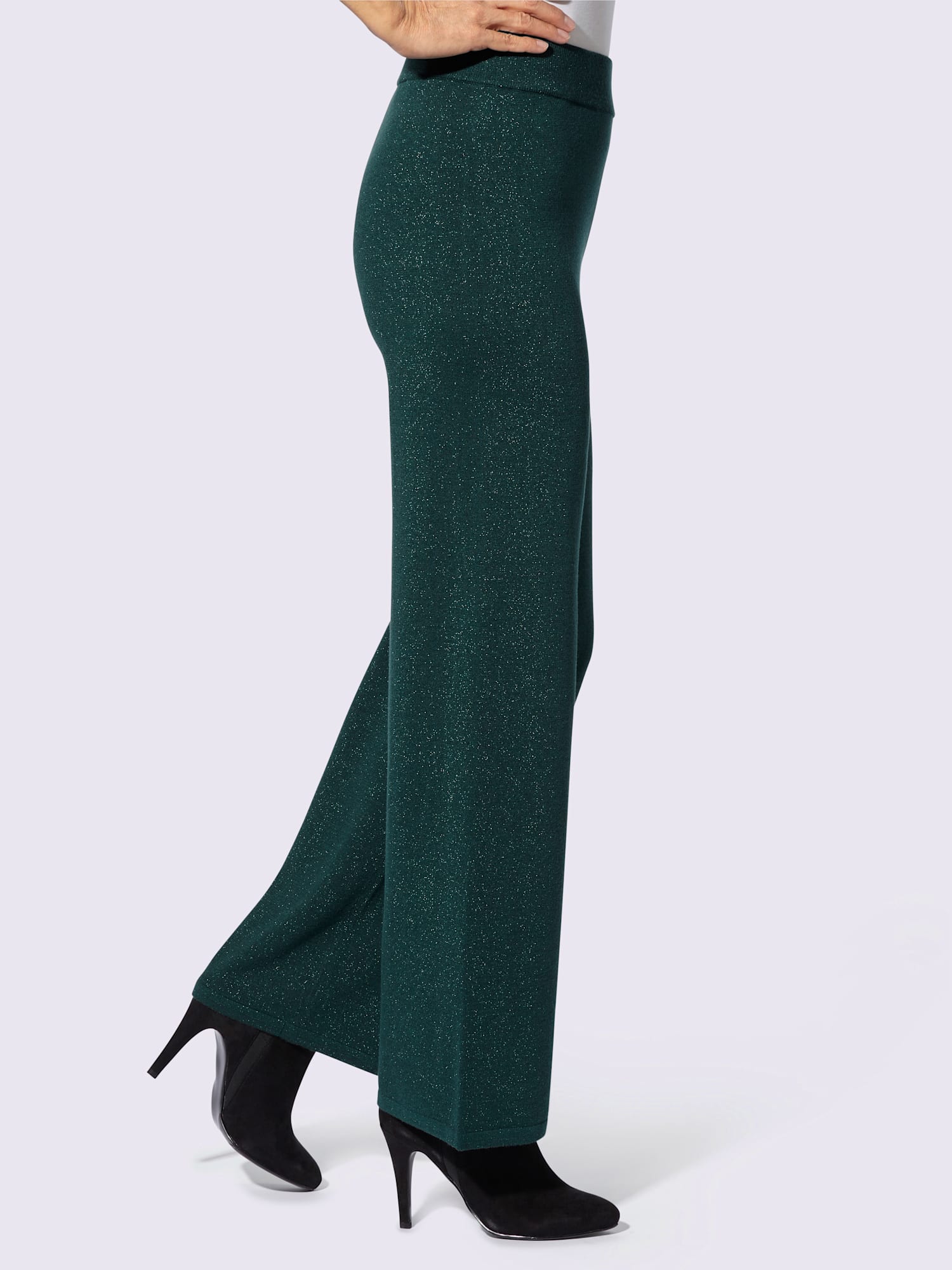 Pantalon en tricot 50% viscose (ecovero), couleur bleu, taille 40, marque Fair Lady - Witt