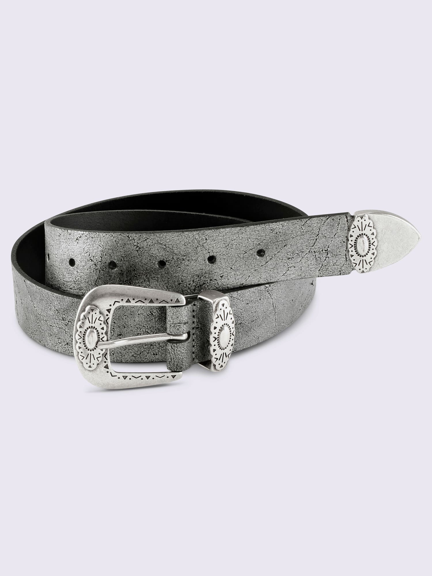 Ceinture boucle décorative, couleur couleur argent, taille 105 - helline