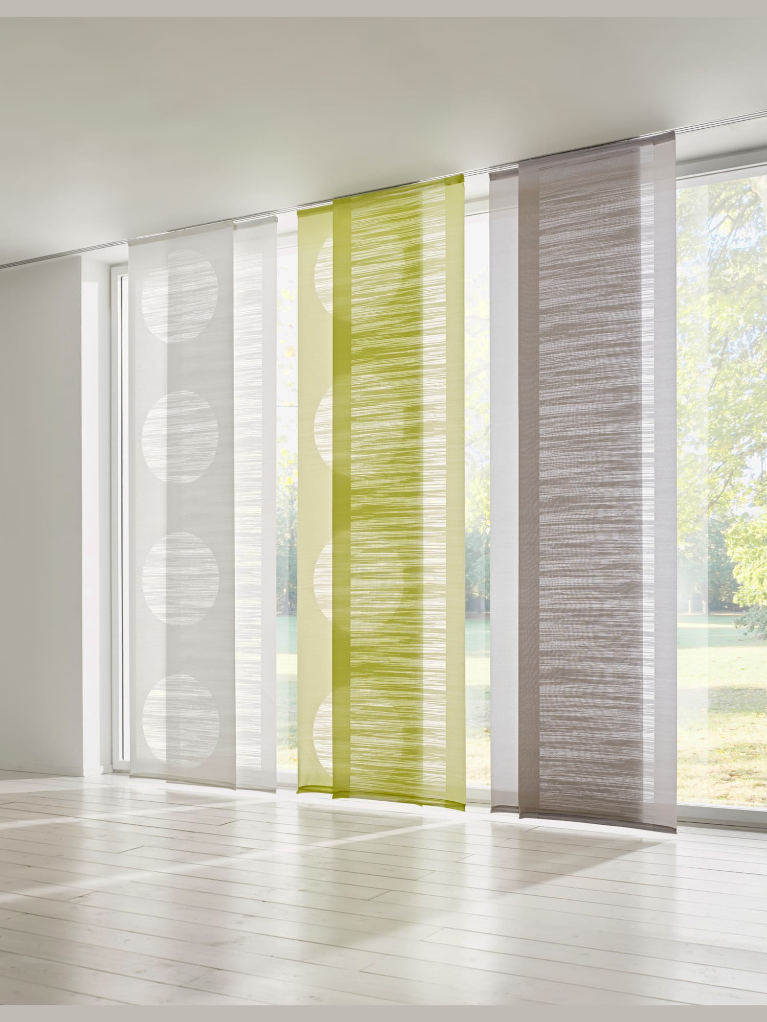 Panneau-rideaux scherli de qualité, couleur blanc, taille 1, marque helline home - helline