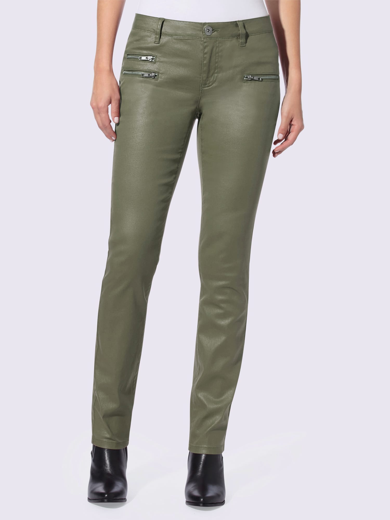 Pantalon skinny coupe skinny, couleur vert, taille 48, marque Rick Cardona - helline