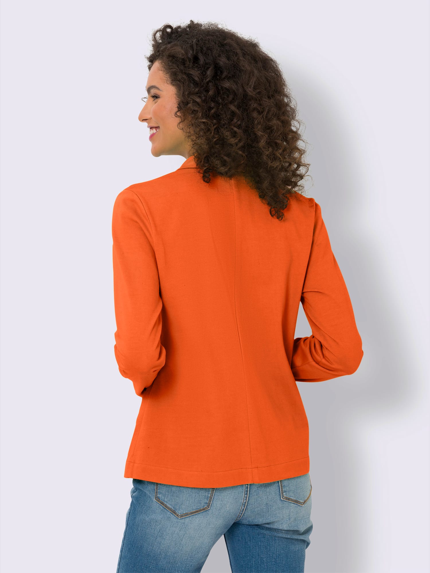 Blazer en jersey coupe sobre pour un look décontracté tendance, couleur orange, taille 50 - Witt