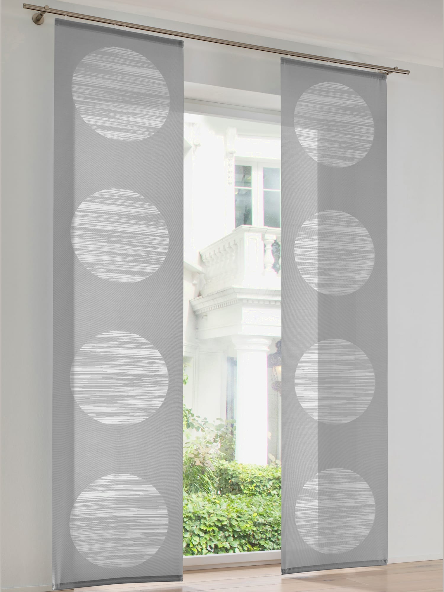 Panneau-rideaux, gris moyen uni, taille 1, helline home - helline