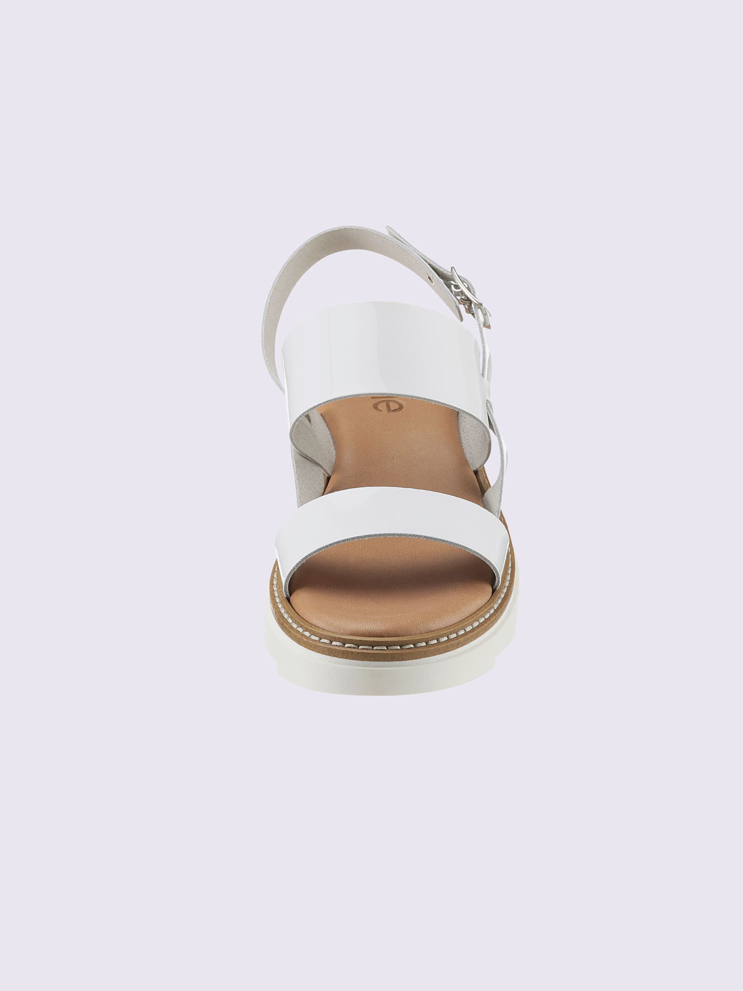 Sandales de fabrication italienne, couleur blanc, taille 38 - helline