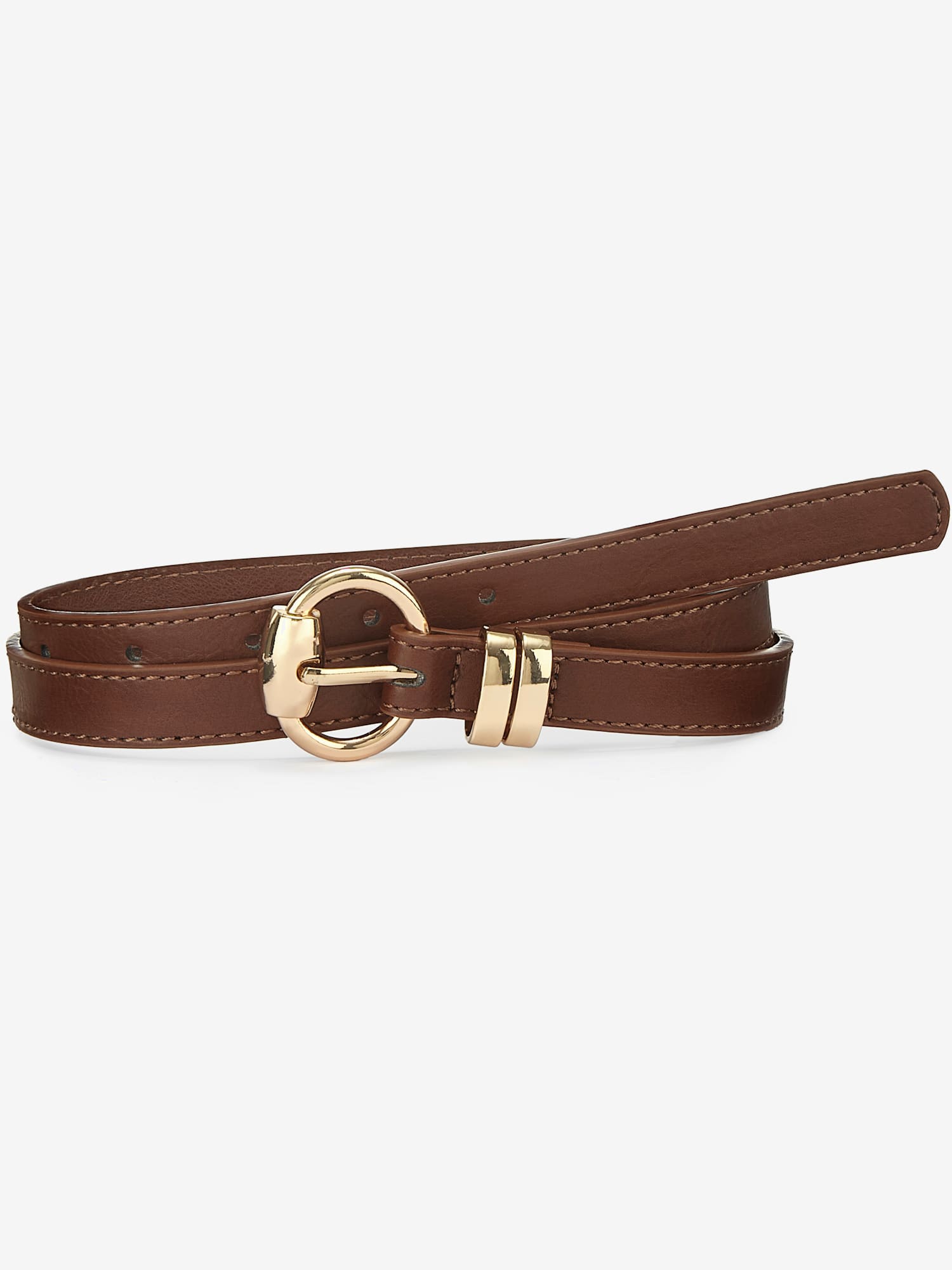 Ceinture hanches ceinture sobre avec boucle couleur or, couleur marron, taille 75, marque LASCANA - helline
