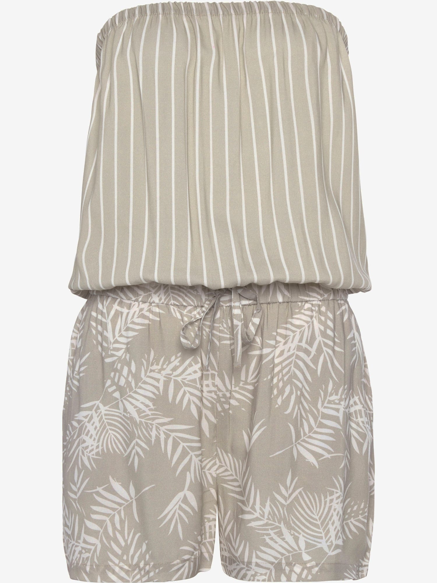 Combinaison courte élastique à l'encolure, couleur vert, taille 44, marque LASCANA - helline