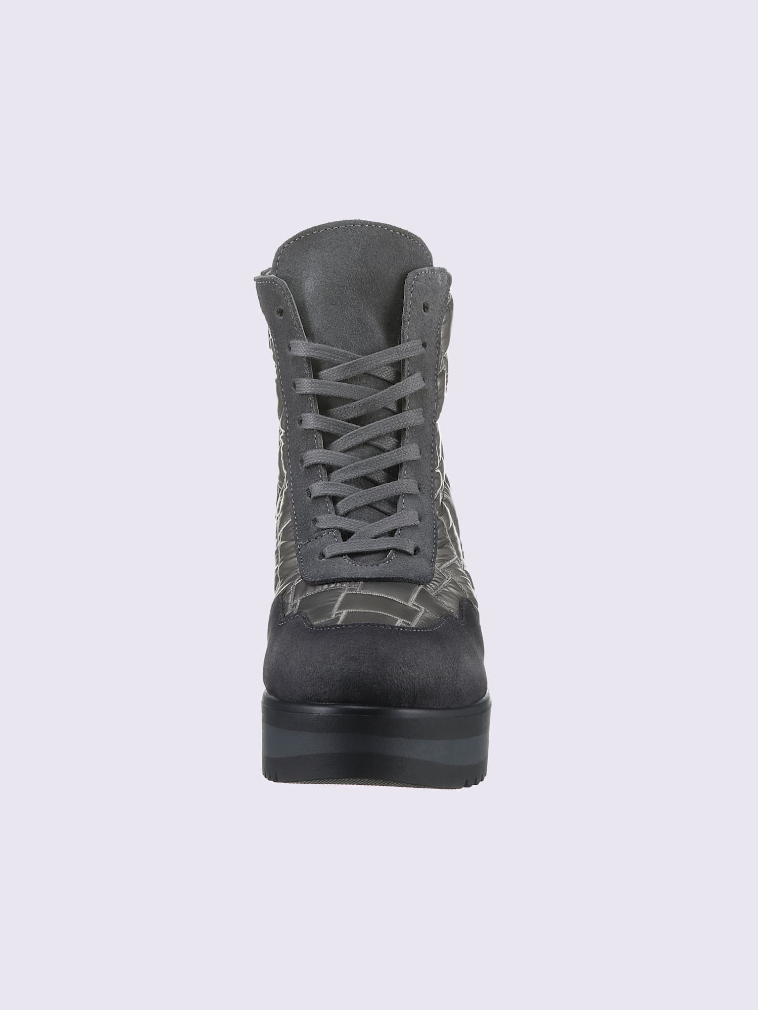 Bottines à lacets de fabrication espagnole, couleur gris, taille 38 - helline