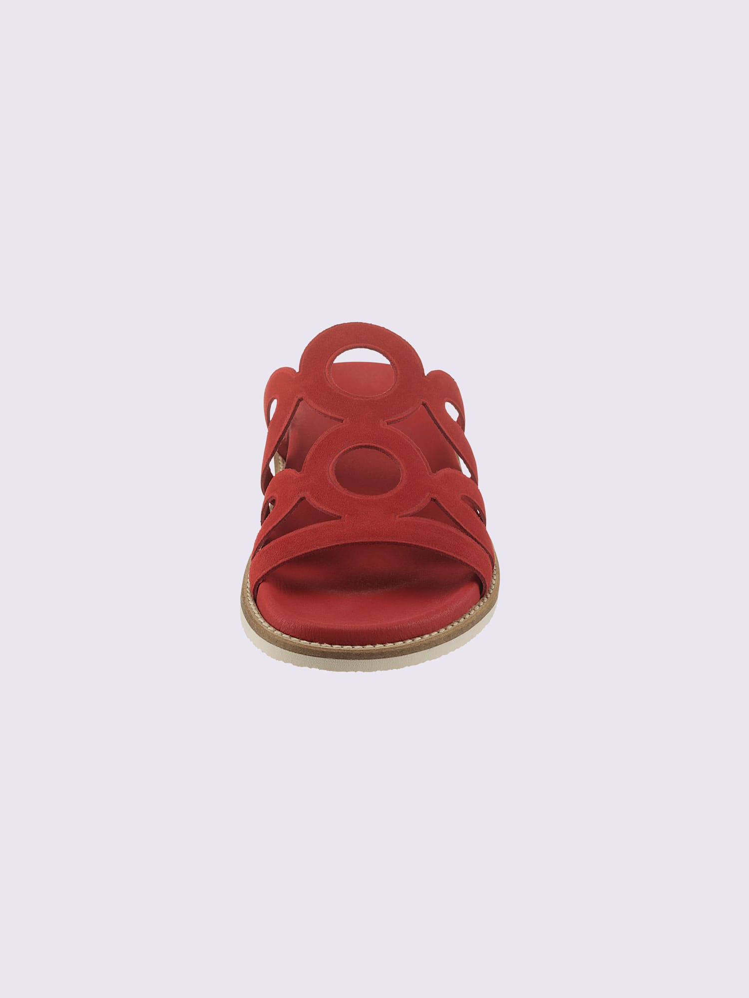 Mules de fabrication espagnole, rouge moyen uni, taille 40 - helline