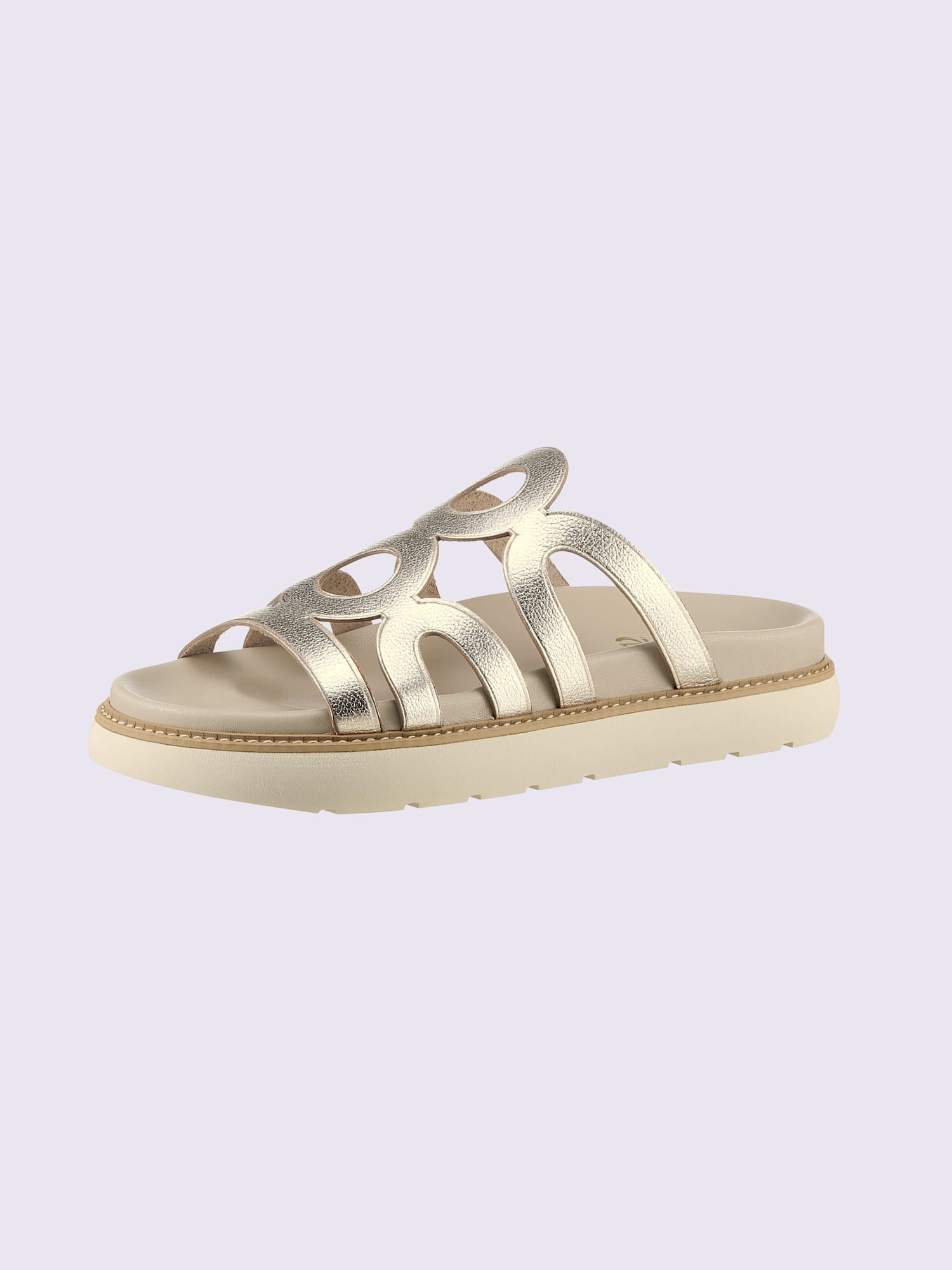Mules de fabrication espagnole, couleur couleur or, taille 40 - helline
