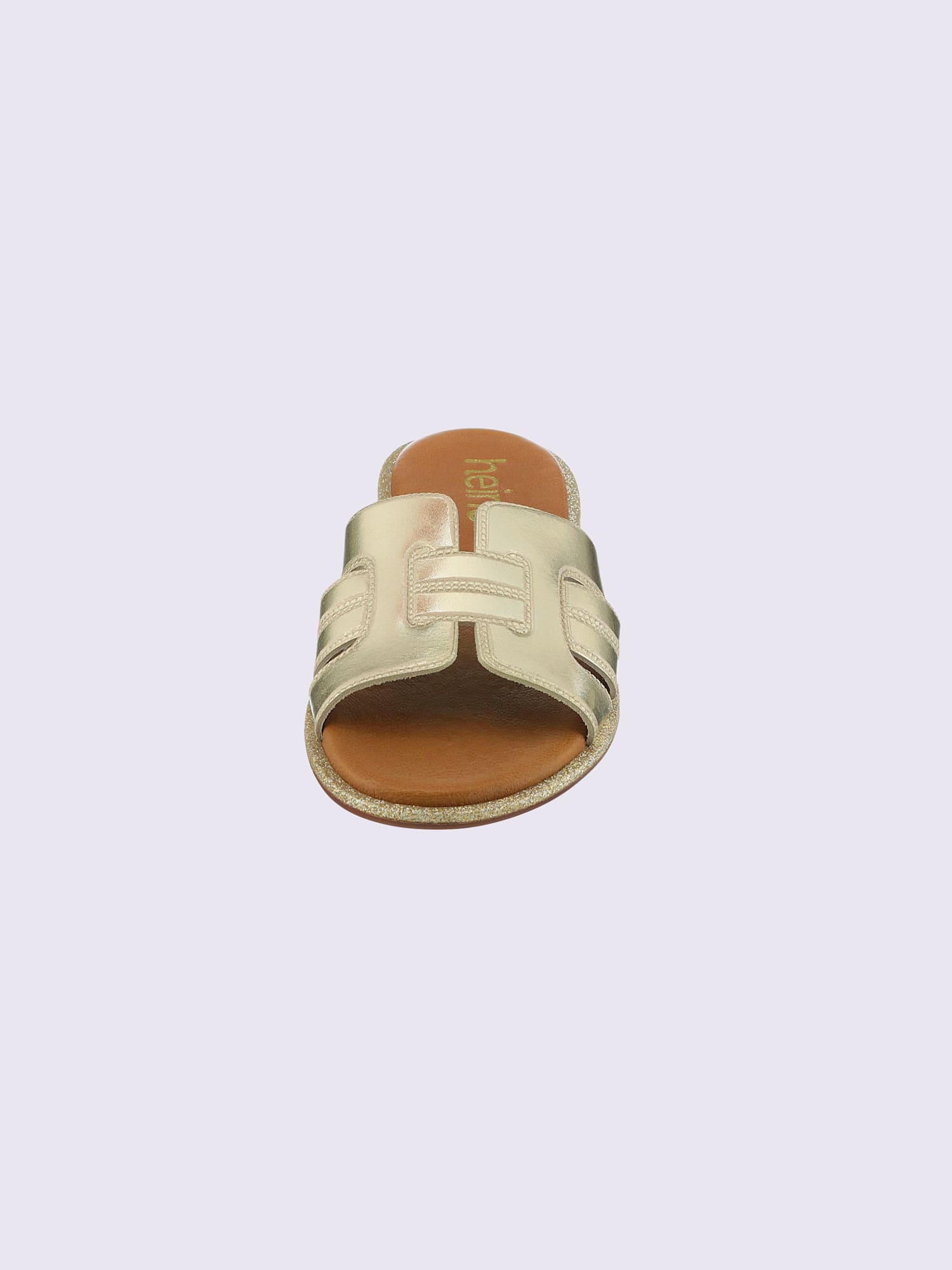 Mules de fabrication espagnole, couleur or, taille 40 - helline