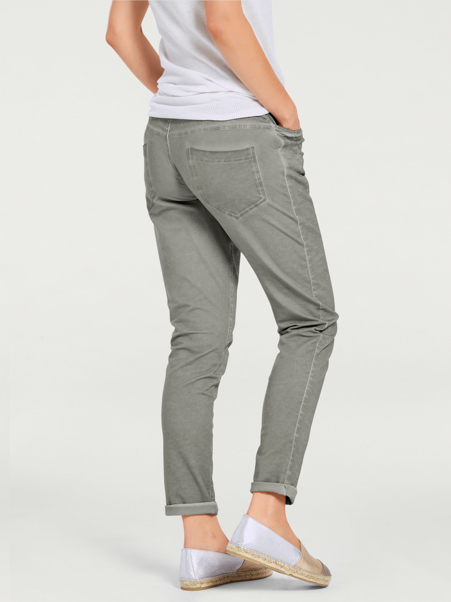 Pantalon en jersey coupe carotte, couleur bleu, taille 36, marque Rick Cardona - helline