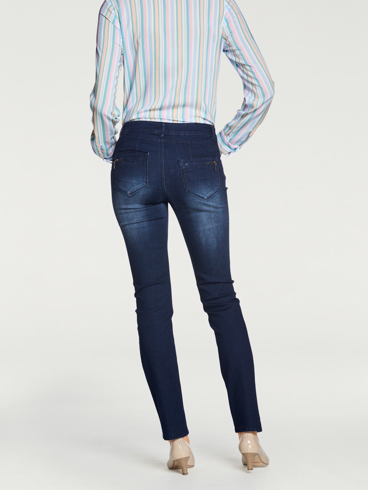 Jean skinny coupe skinny tendance, couleur bleu, taille 50, marque Rick Cardona - helline