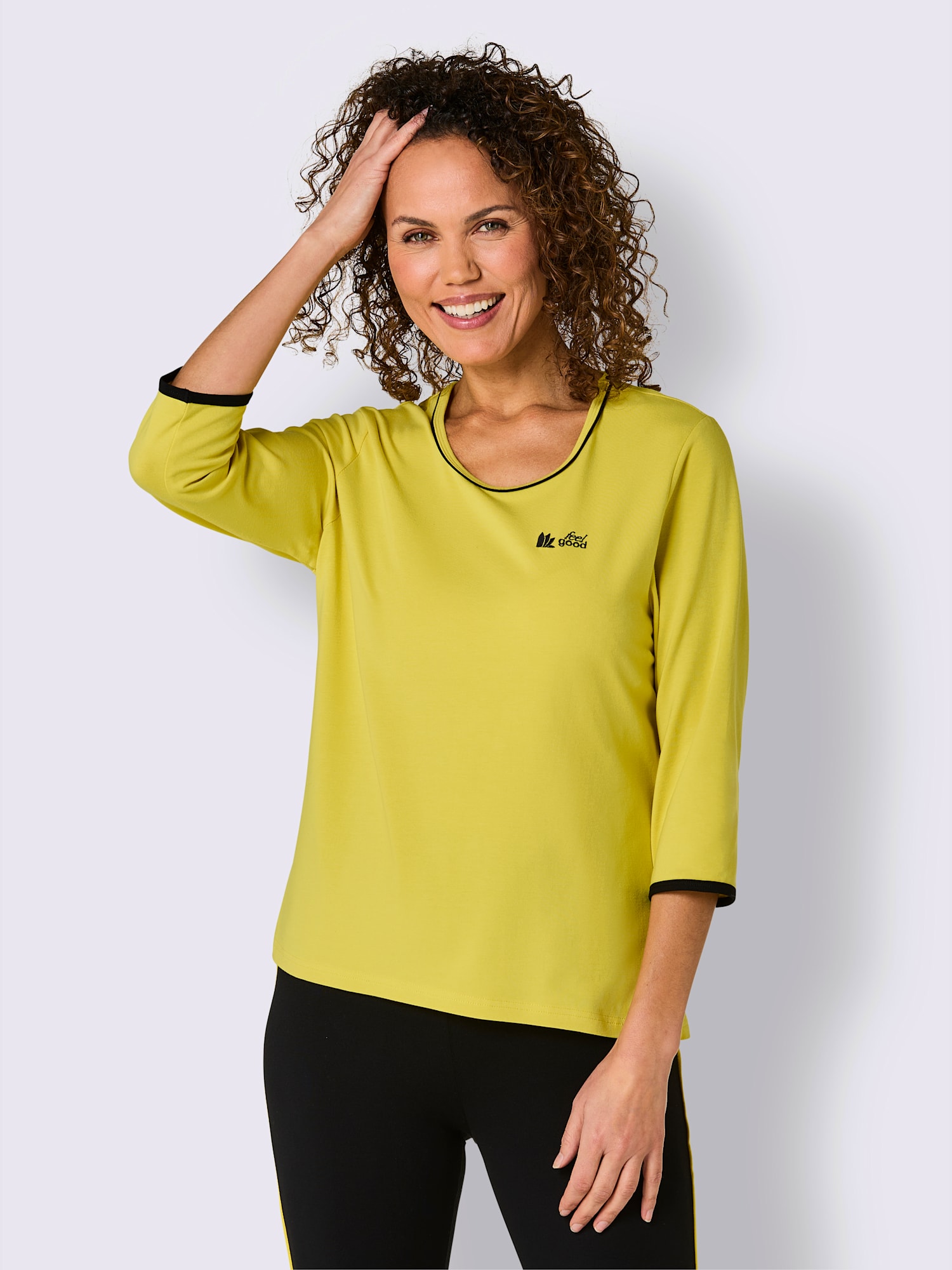 T-shirt jersey fin, couleur vert, taille 38/40, marque feel good - helline