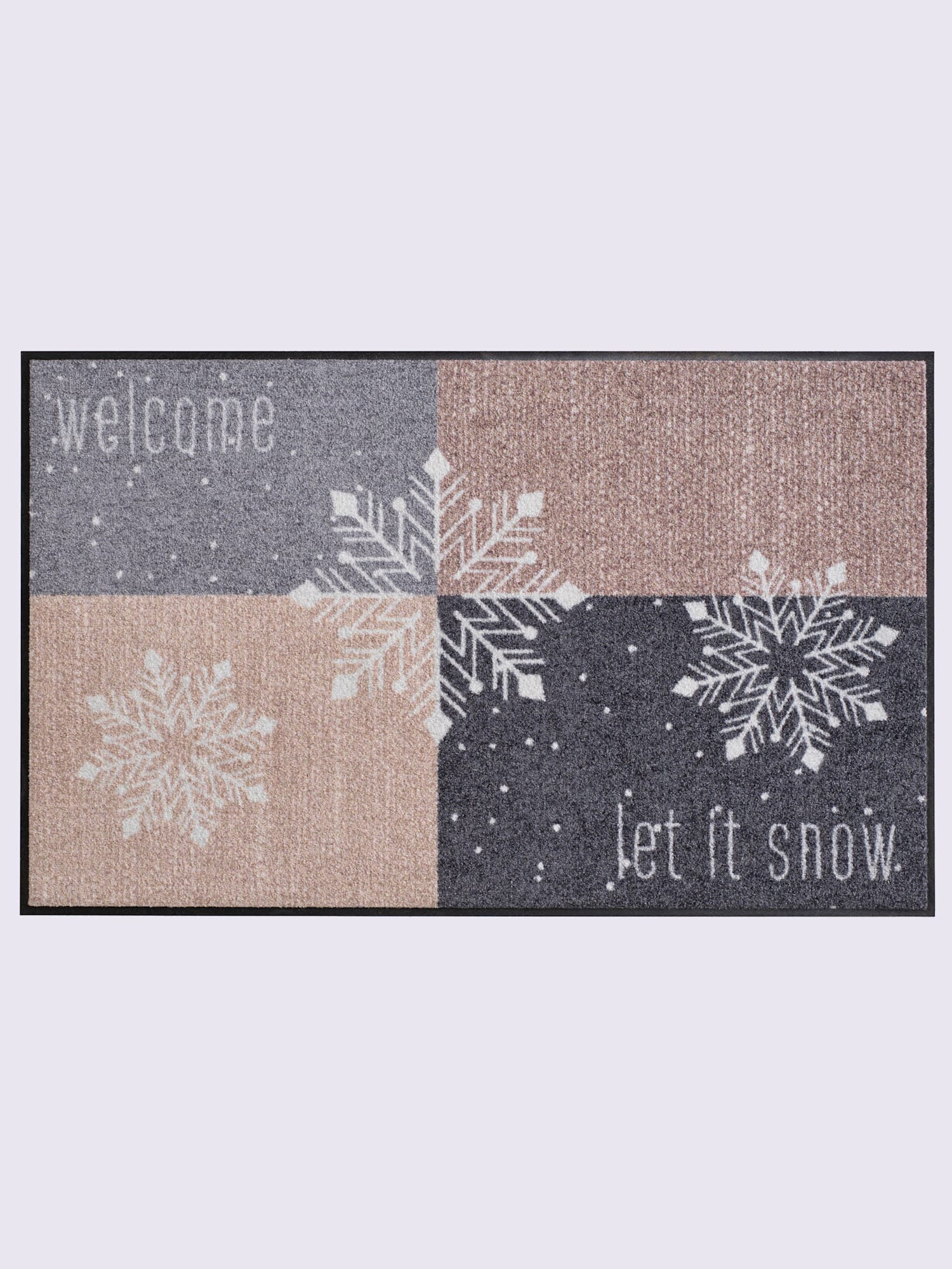 Paillasson pour intérieur et zone extérieure couverte, couleur gris, taille 75x120 cm, marque helline home - helline
