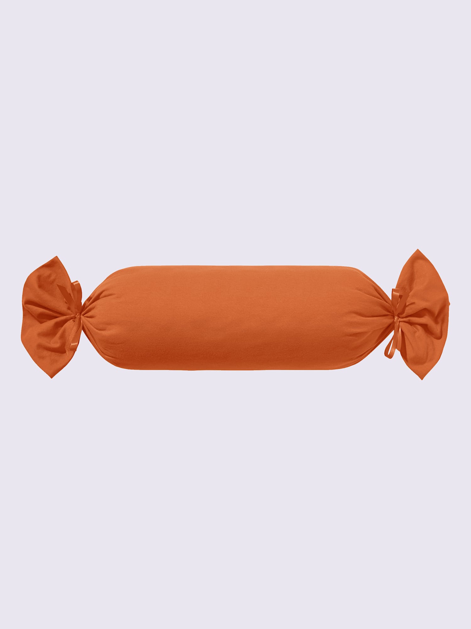 Housses de coussin jersey fin maco à repassage superflu, Jersey maco, couleur : orange foncé uni, taille 15x40 cm, marque Estella, 100% coton -