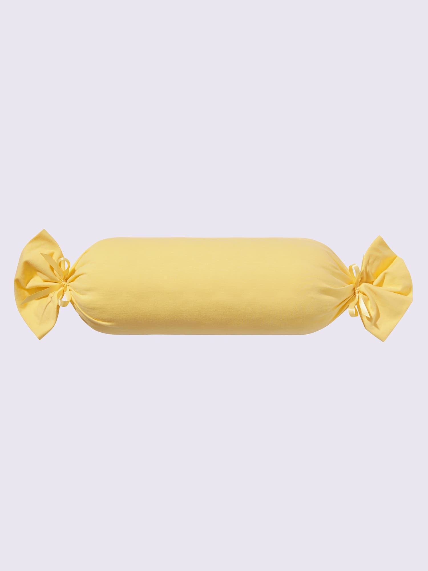 Housses de coussin jersey fin maco à repassage superflu, Jersey maco, couleur : jaune clair uni, taille 40x60 cm, marque Estella, 100% coton - helline