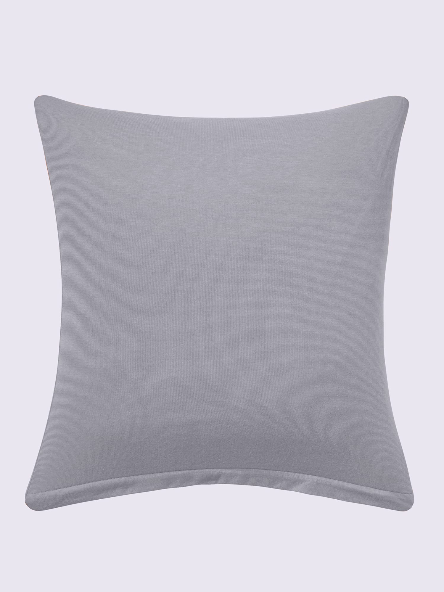 Housses de coussin jersey fin maco à repassage superflu, couleur gris, taille 15x40 cm, marque Estella - helline