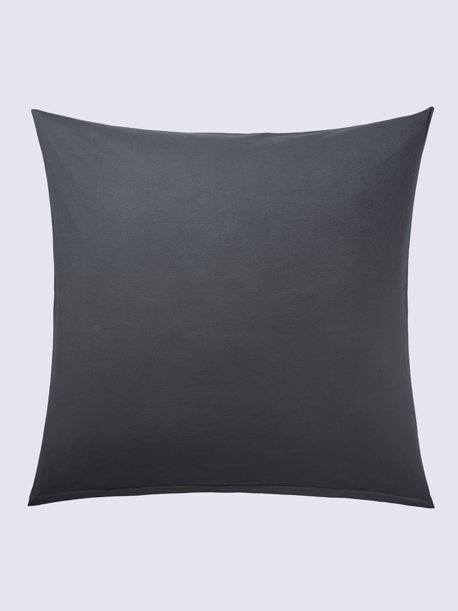 Housses de coussin jersey fin maco à repassage superflu, couleur gris, taille 40x80 cm, marque Estella - helline