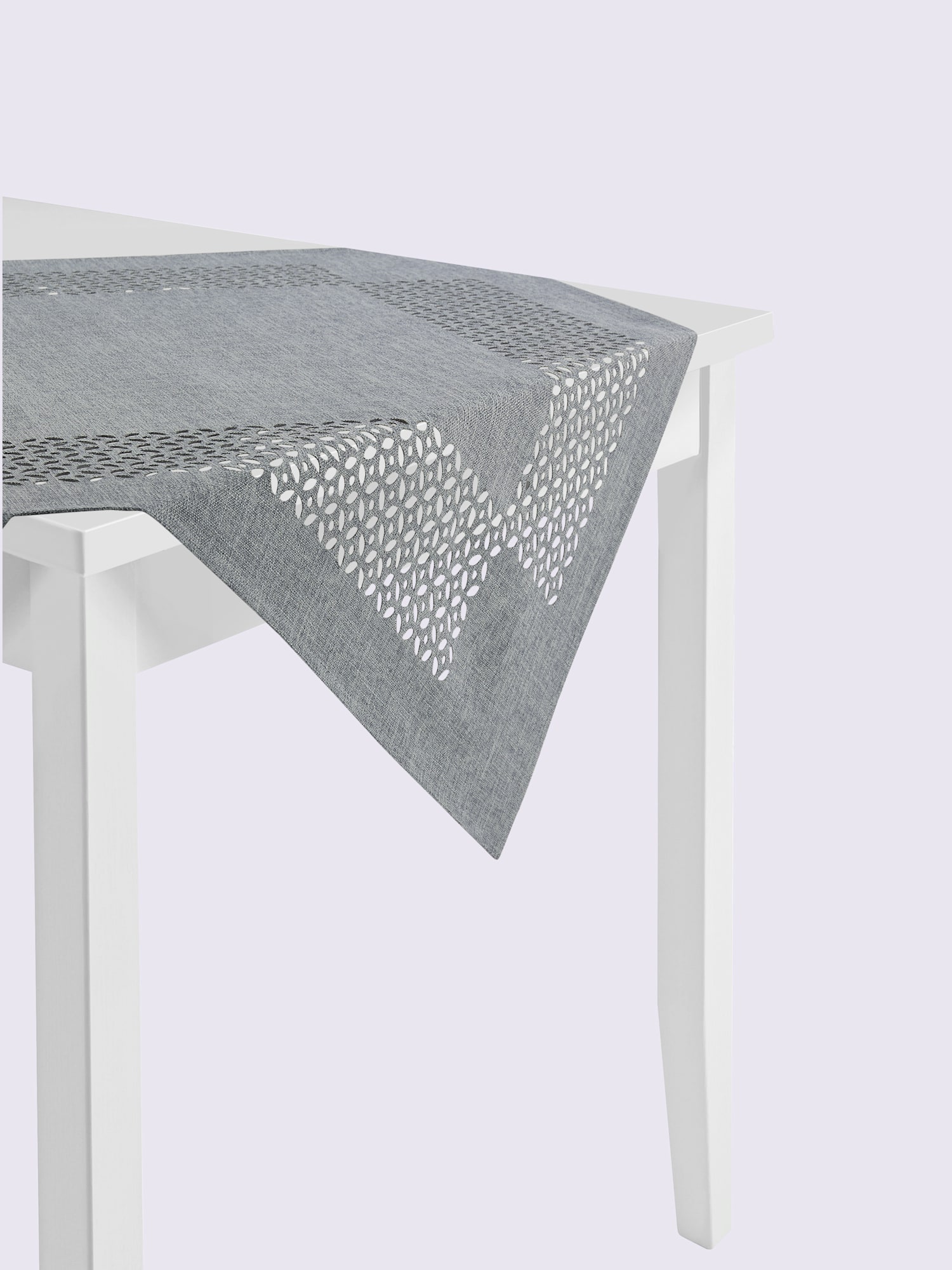 Nappe entretien facile, gris moyen uni, taille 40x40 cm - helline