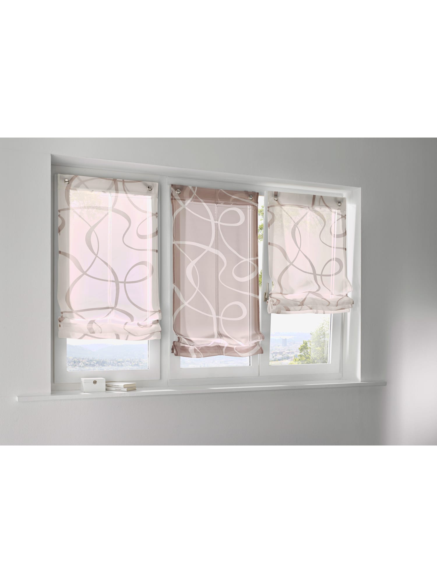 Store-bateau à œillets, couleur blanc, taille 140x120 cm, marque helline home - helline