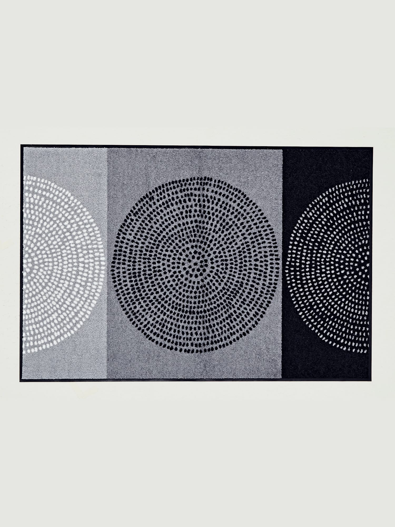 Paillasson, couleur : noir/blanc, taille 50x75 cm, marque helline home, 100% polyamide - helline