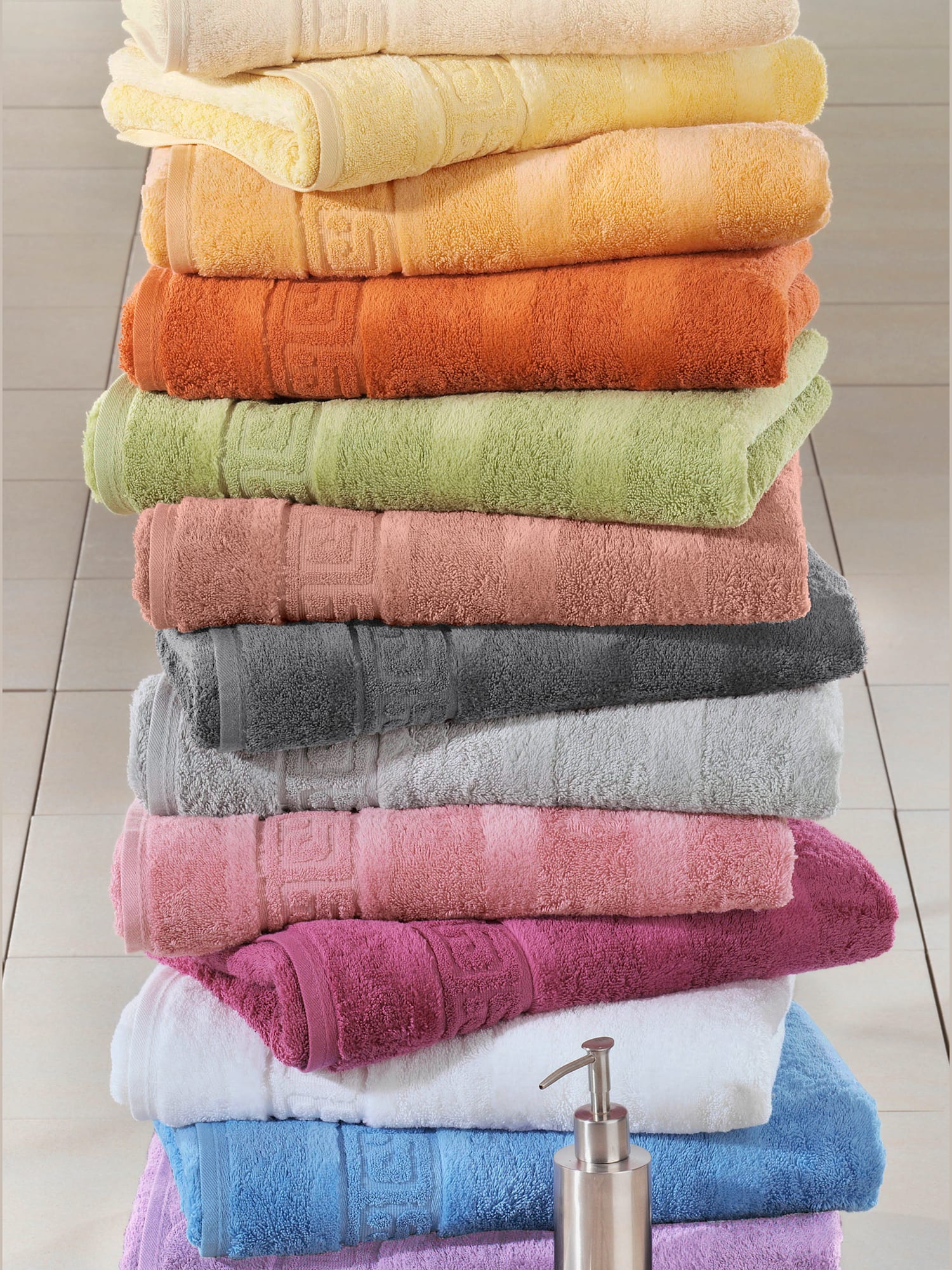Serviette, Serviette unie, couleur : rose moyen uni, taille 30x50 cm, 2, marque Cawö, 100% coton - helline