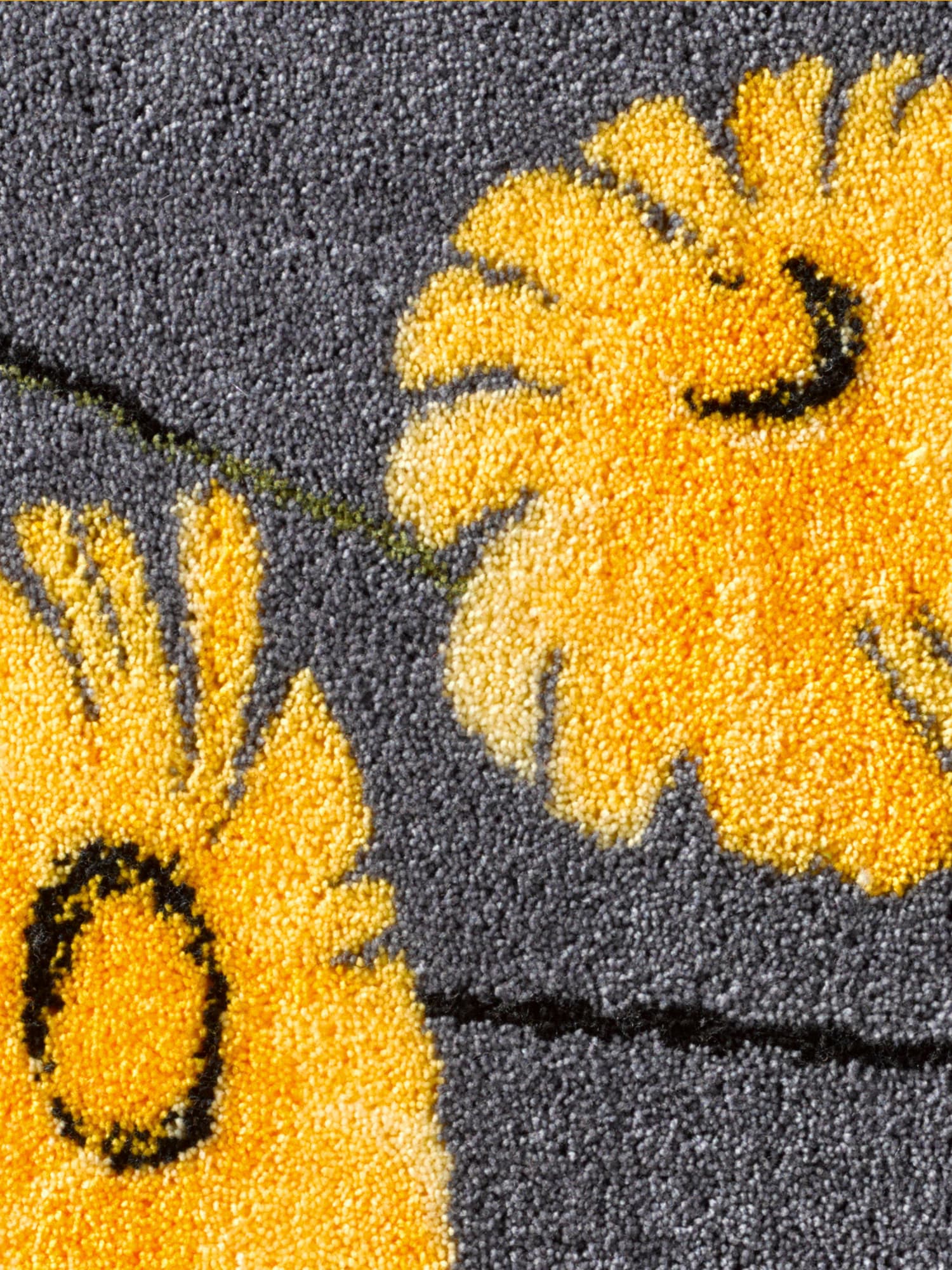 Tapis de bain, couleur : gris moyen à motifs, taille 47x50 cm - 45x50 cm, marque helline home, 100% acrylique - helline