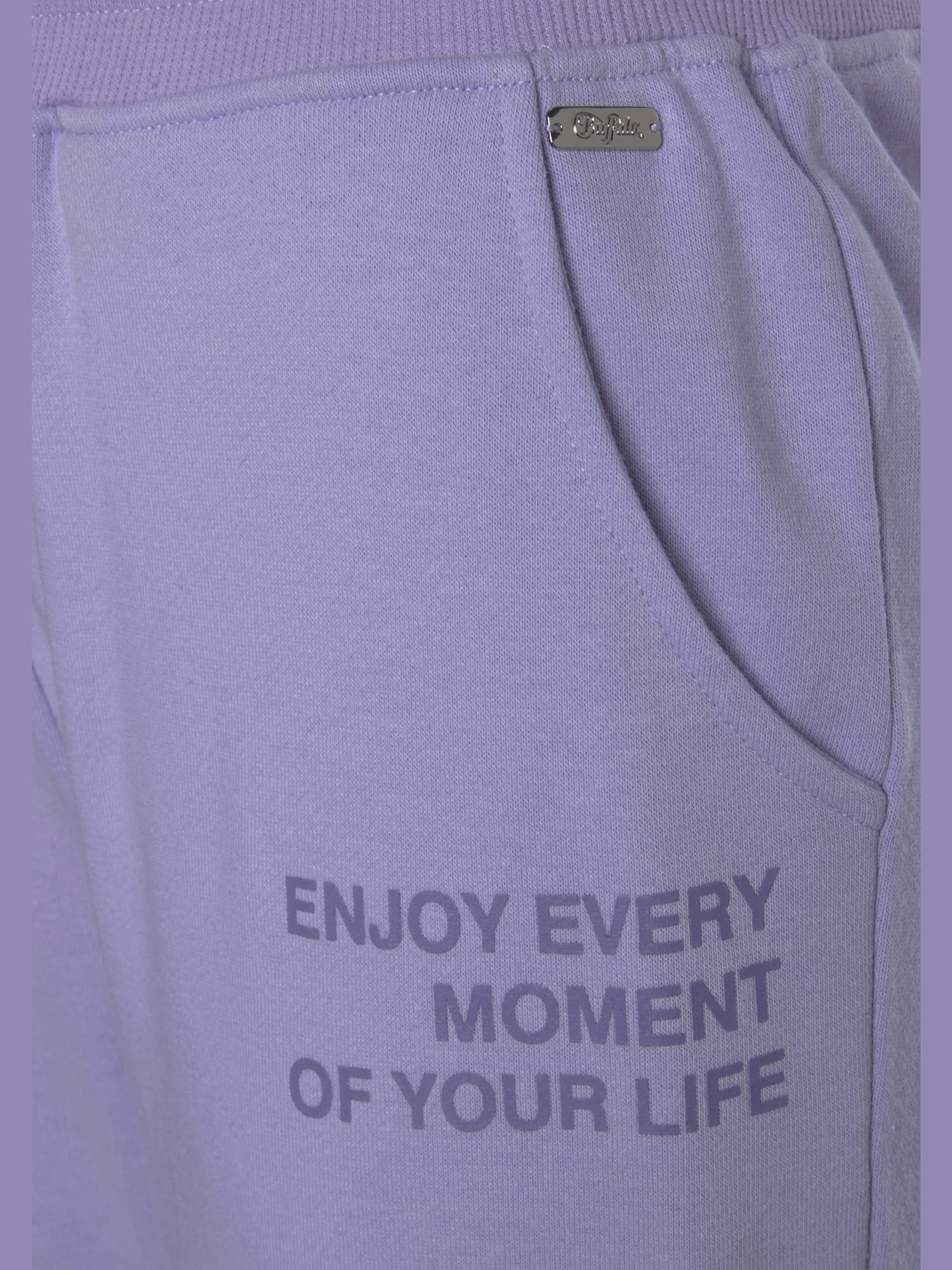 Pantalon de jogging pantalon détente avec imprimé, couleur violet, taille 42/44, marque Buffalo - helline