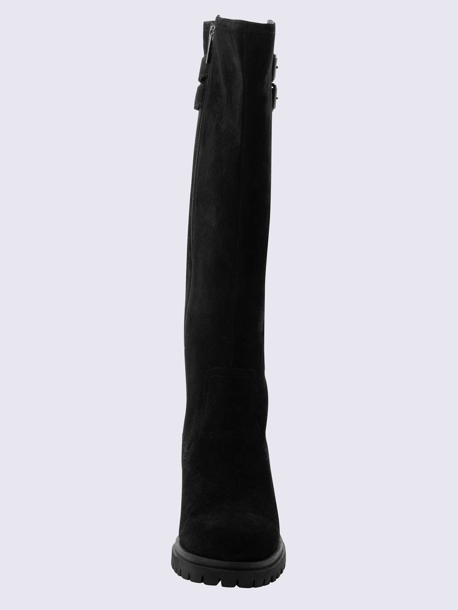 Bottes pour jambe large largeur g*, XXL, noir uni, taille 42, Sheego - helline
