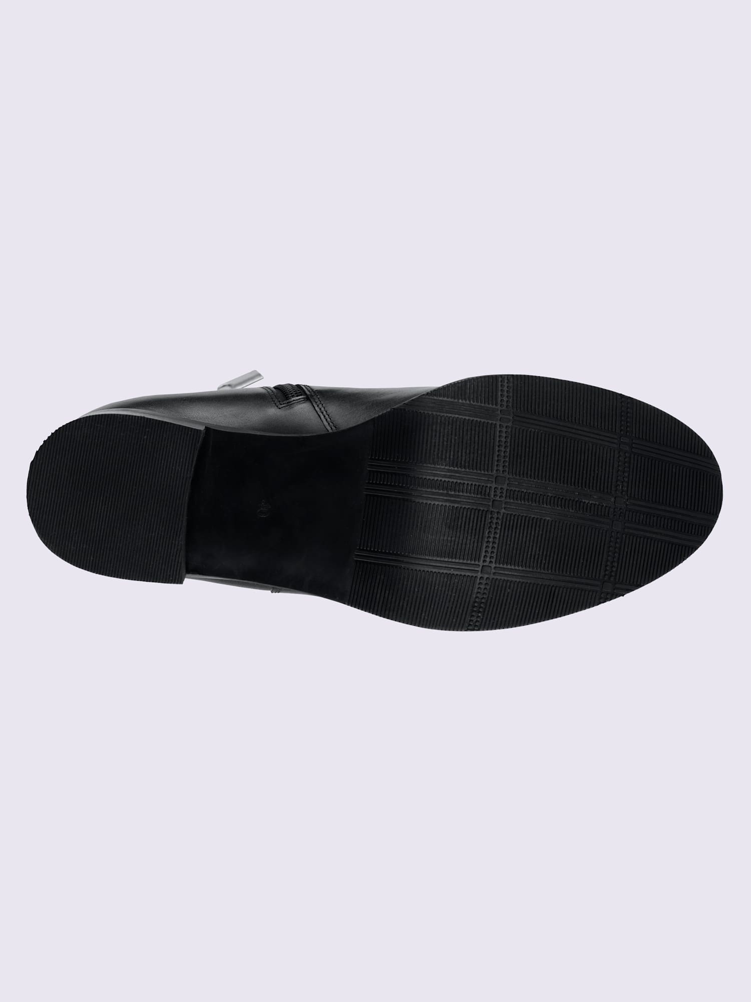Bottes pour jambe large largeur f*, XL, couleur : noir uni, taille 41, marque Sheego, 100% cuir vachette nappa - helline