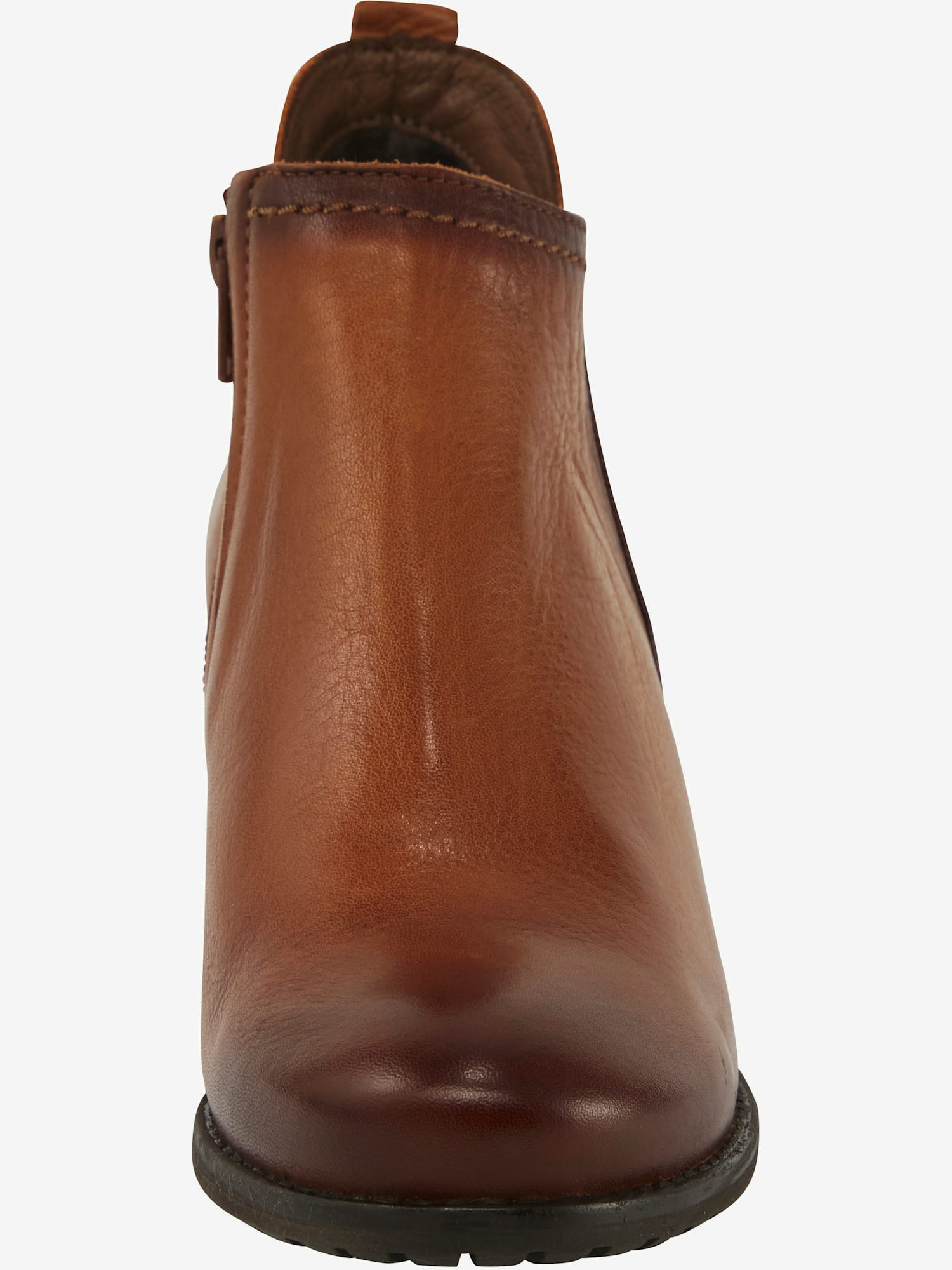 Bottines de fabrication portugaise, couleur : marron moyen uni, taille 37, 100% cuir de vache - helline